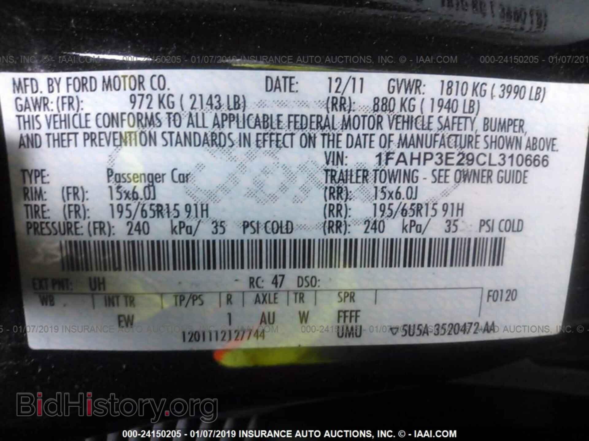 2012 FORD FOCUS - VIN: 1FAHP3E29CL310666 - Photo 9