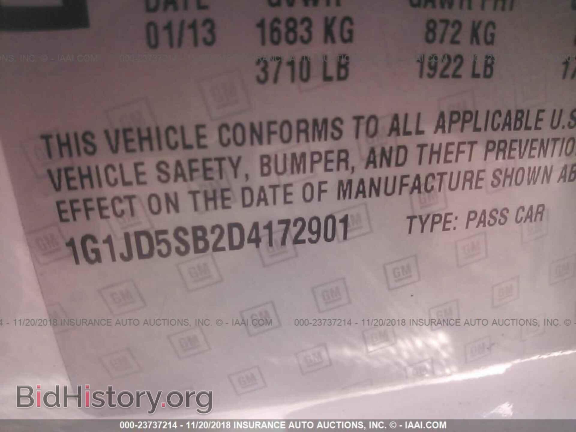 2013 CHEVROLET SONIC - VIN: 1G1JD5SB2D4172901 - Photo 9