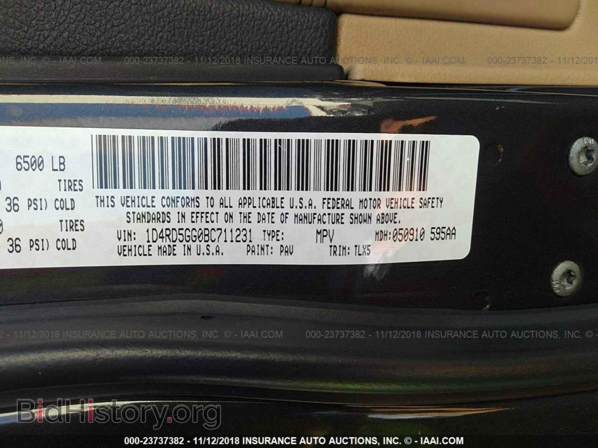 2011 DODGE DURANGO - VIN: 1D4RD5GG0BC711231 - Photo 9