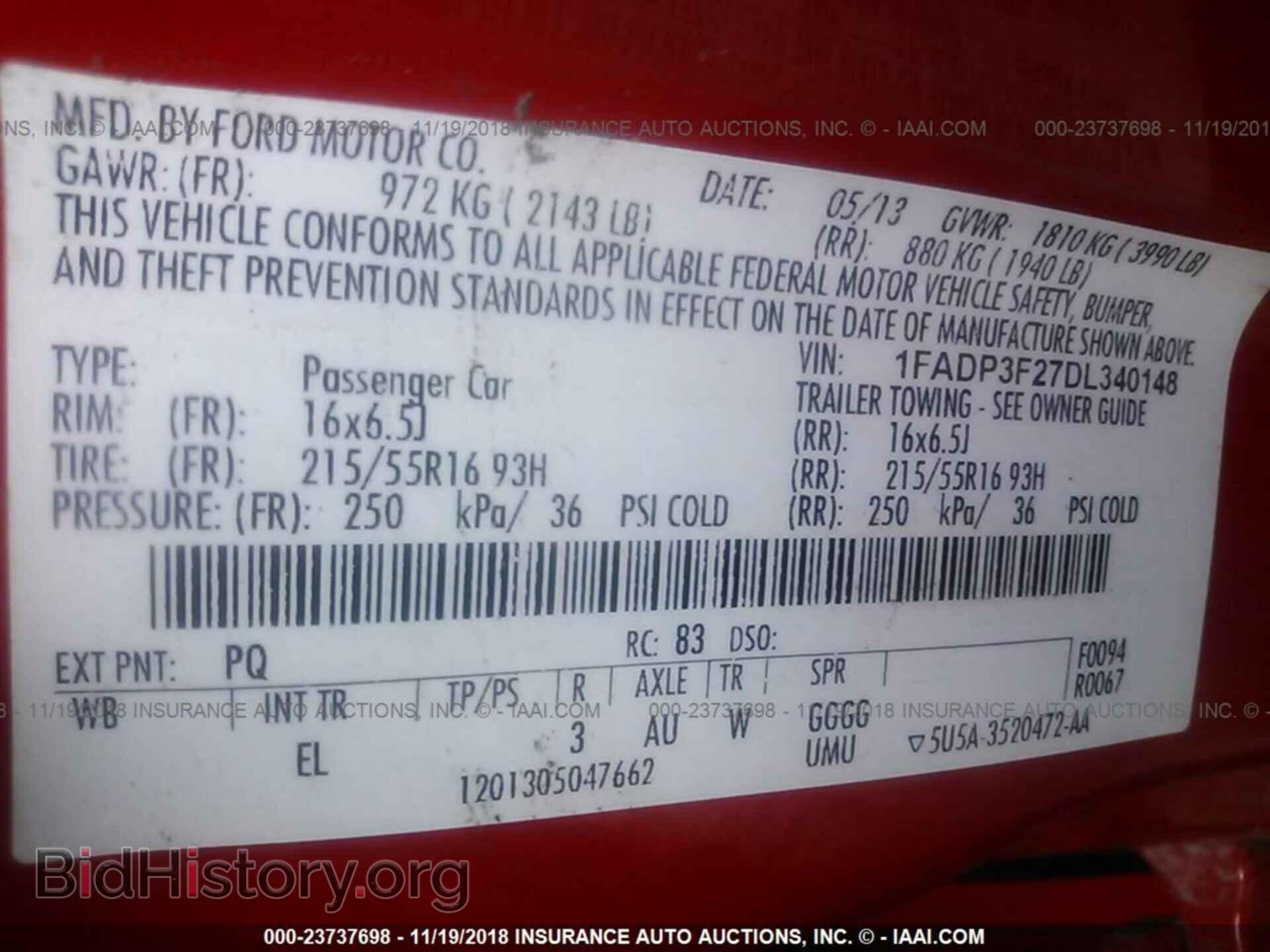 2013 FORD FOCUS - VIN: 1FADP3F27DL340148 - Photo 9