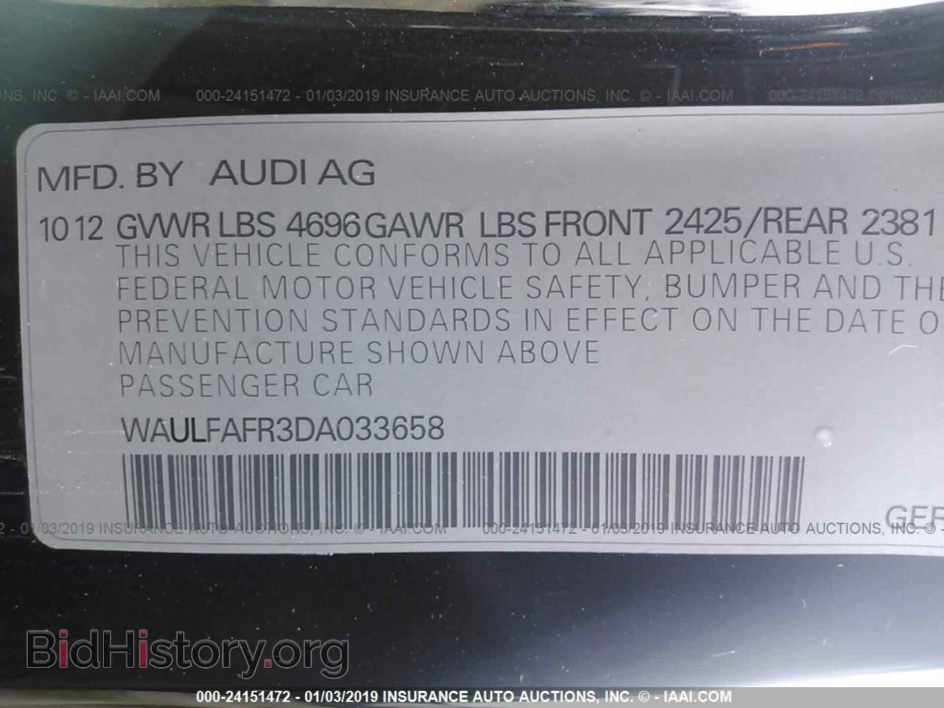 2013 AUDI A5 - VIN: WAULFAFR3DA033658 - Photo 9