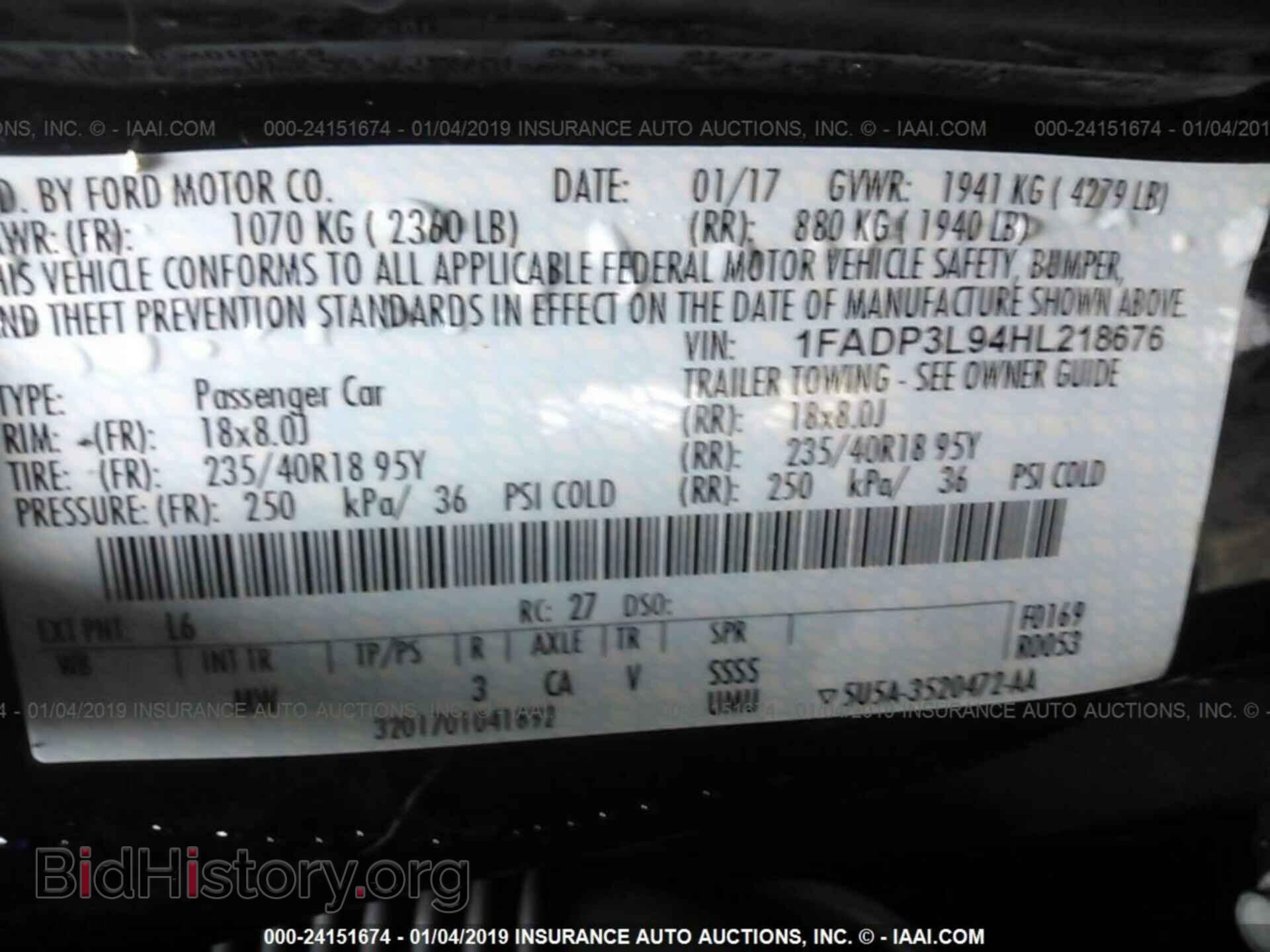 2017 FORD FOCUS - VIN: 1FADP3L94HL218676 - Photo 9