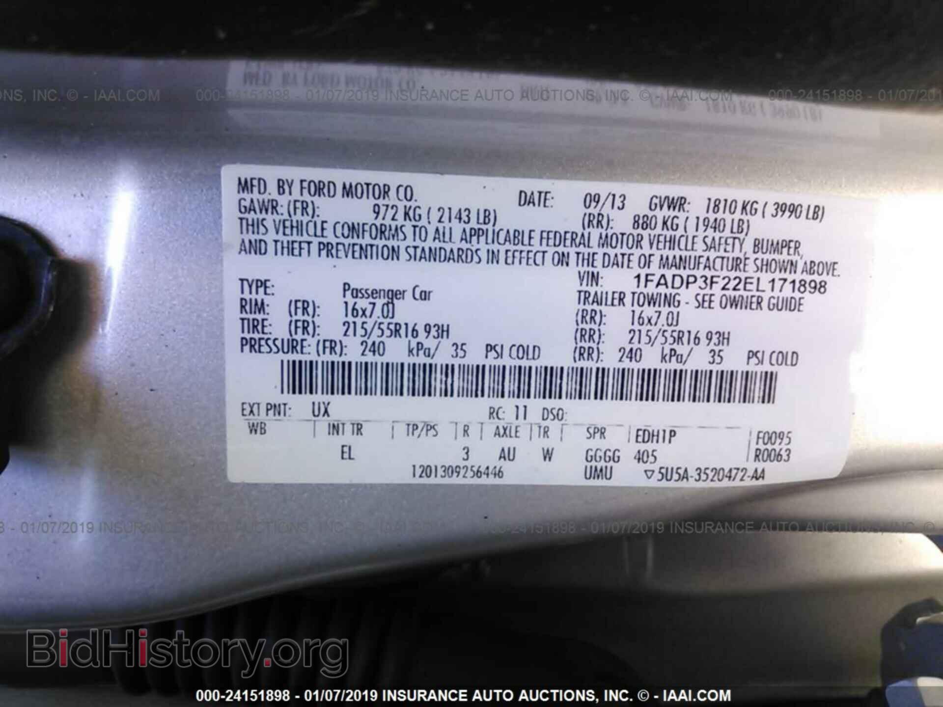 2014 FORD FOCUS - VIN: 1FADP3F22EL171898 - Photo 9