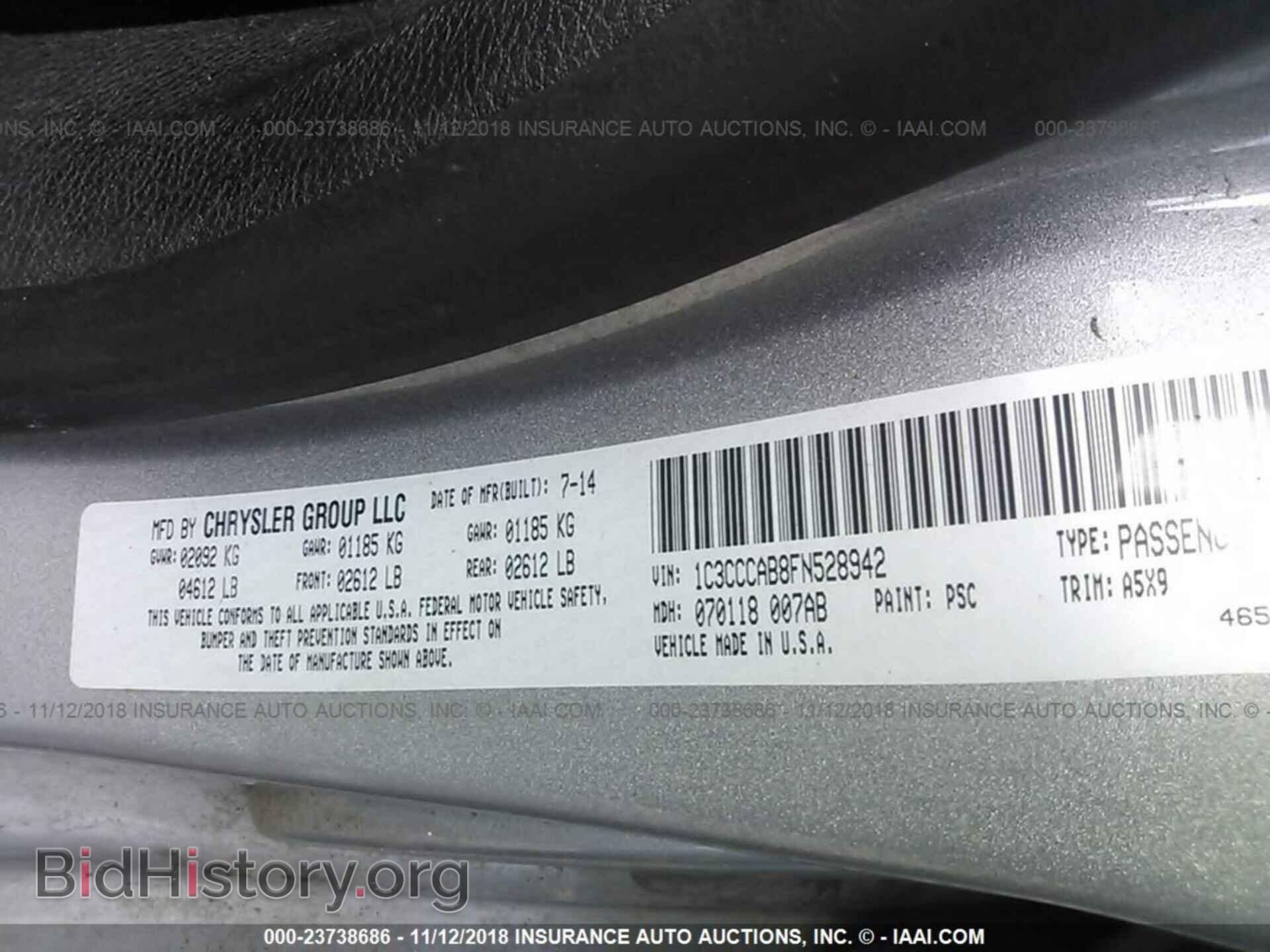 2015 CHRYSLER 200 - VIN: 1C3CCCAB8FN528942 - Photo 9