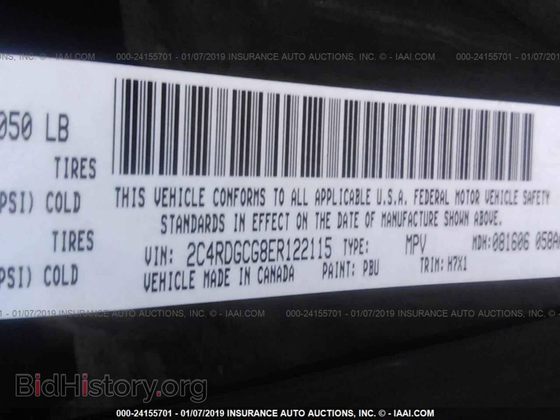 2014 DODGE GRAND CARAVAN - VIN: 2C4RDGCG8ER122115 - Фото 9