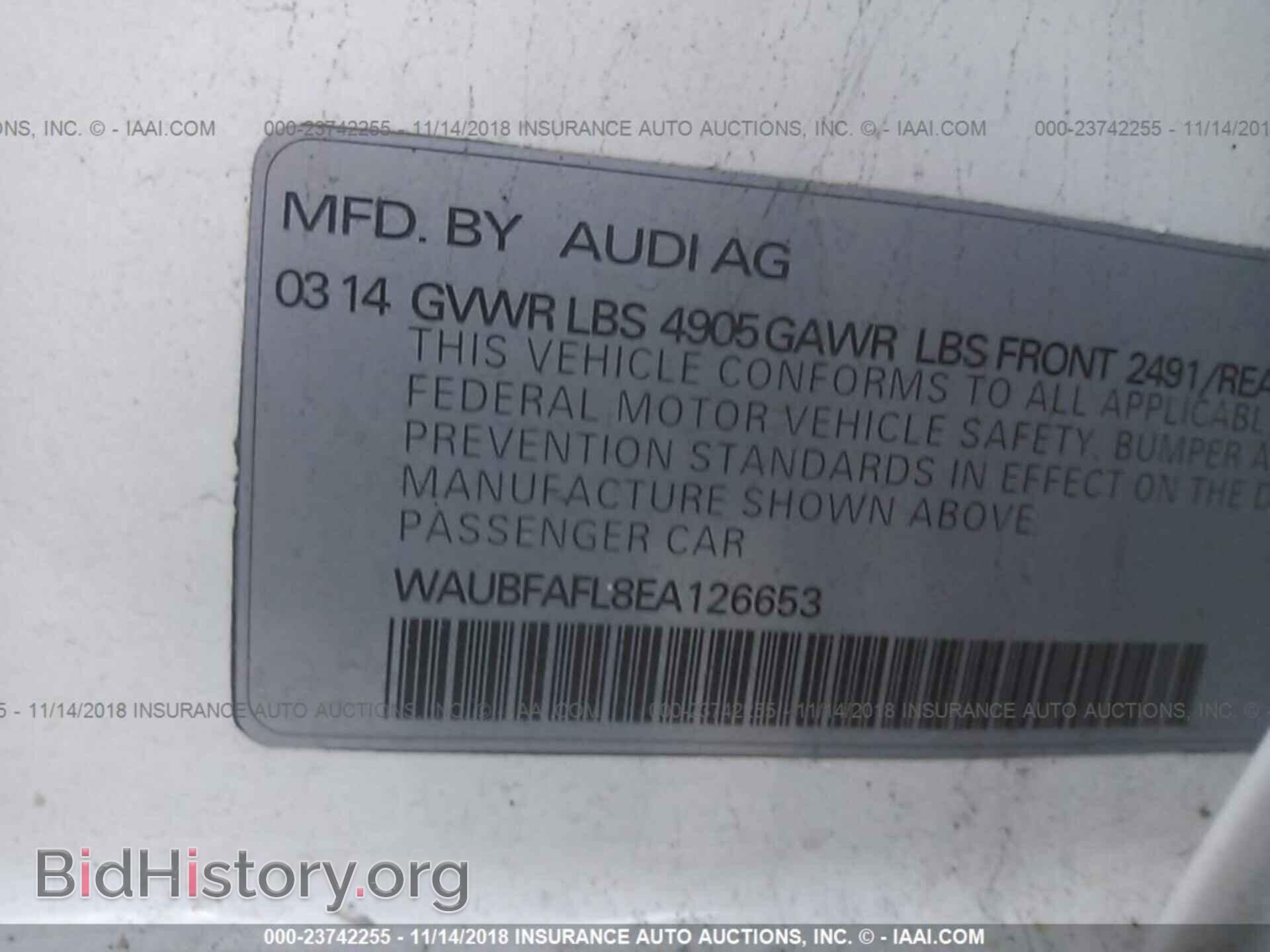 2014 AUDI A4 - VIN: WAUBFAFL8EA126653 - Photo 9