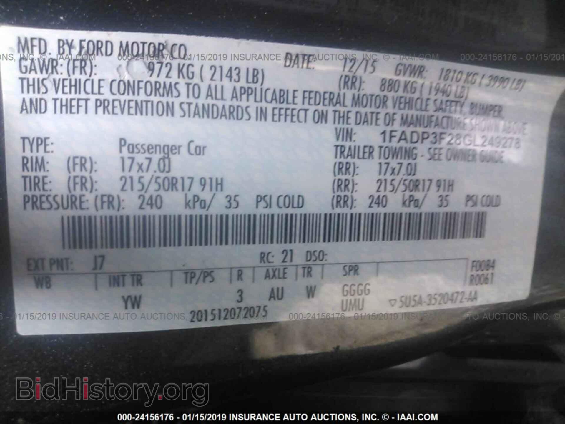 2016 FORD FOCUS - VIN: 1FADP3F28GL249278 - Photo 9