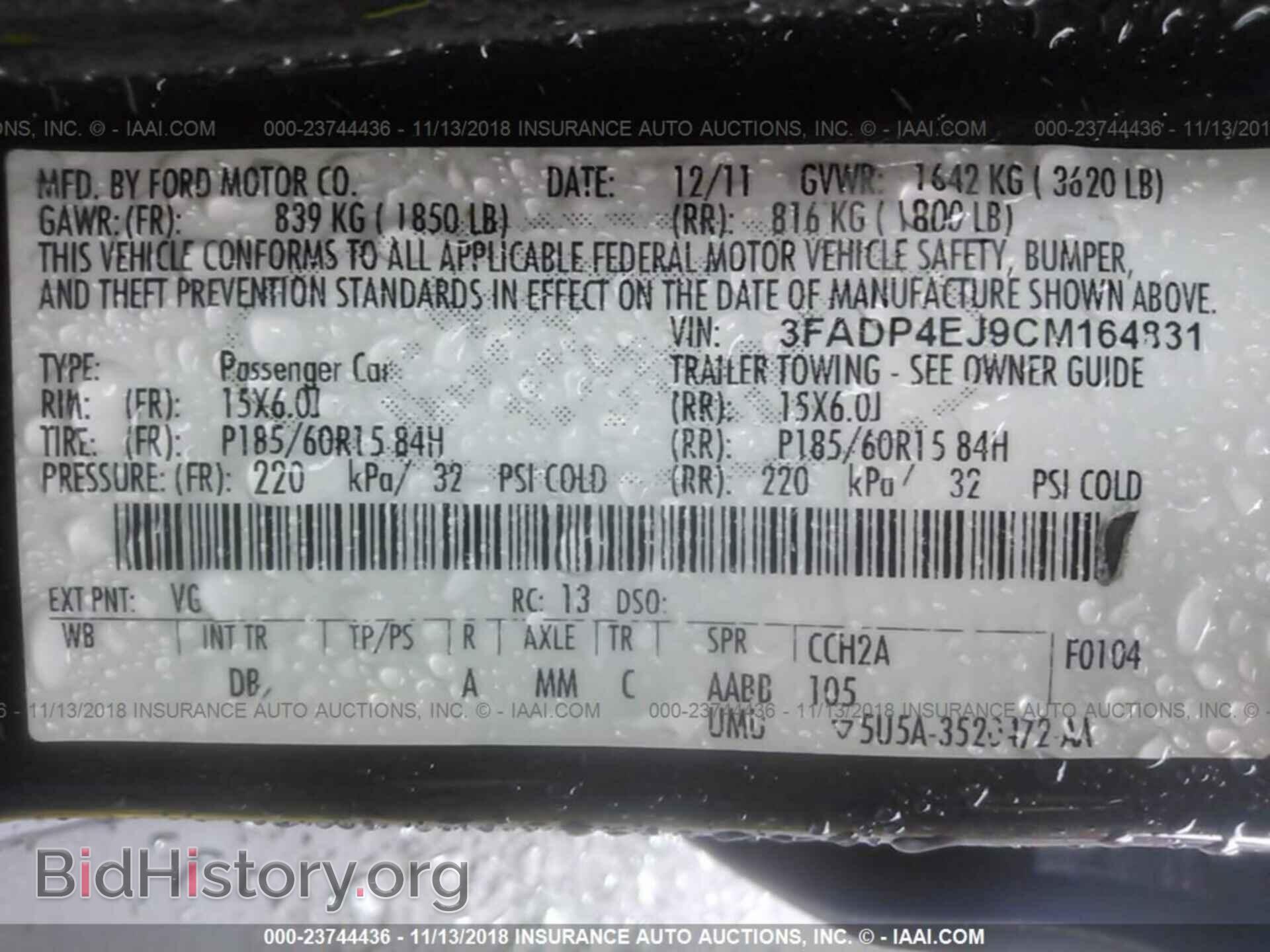 2012 FORD FIESTA - VIN: 3FADP4EJ9CM164831 - Photo 9