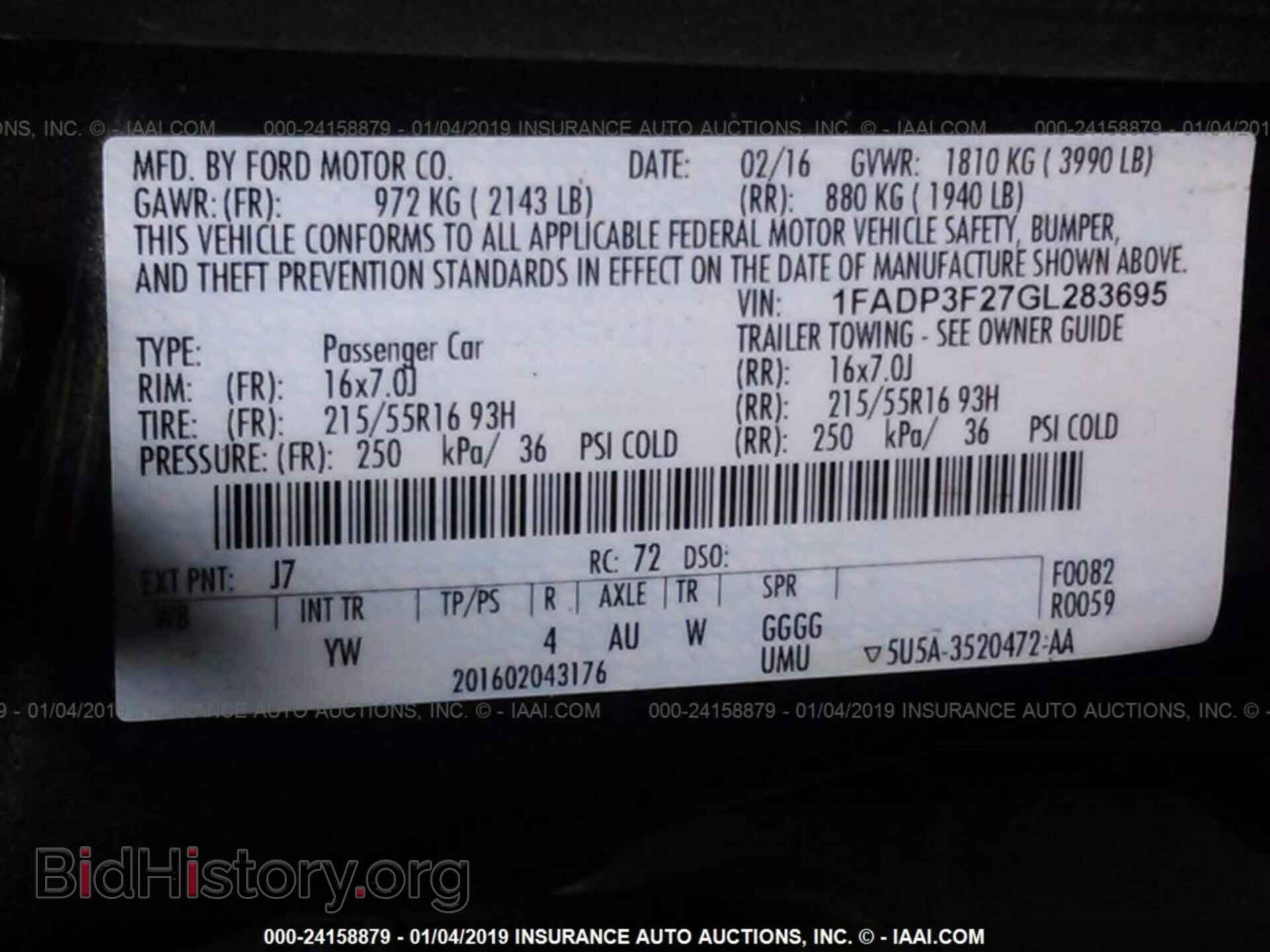 2016 FORD FOCUS - VIN: 1FADP3F27GL283695 - Photo 9