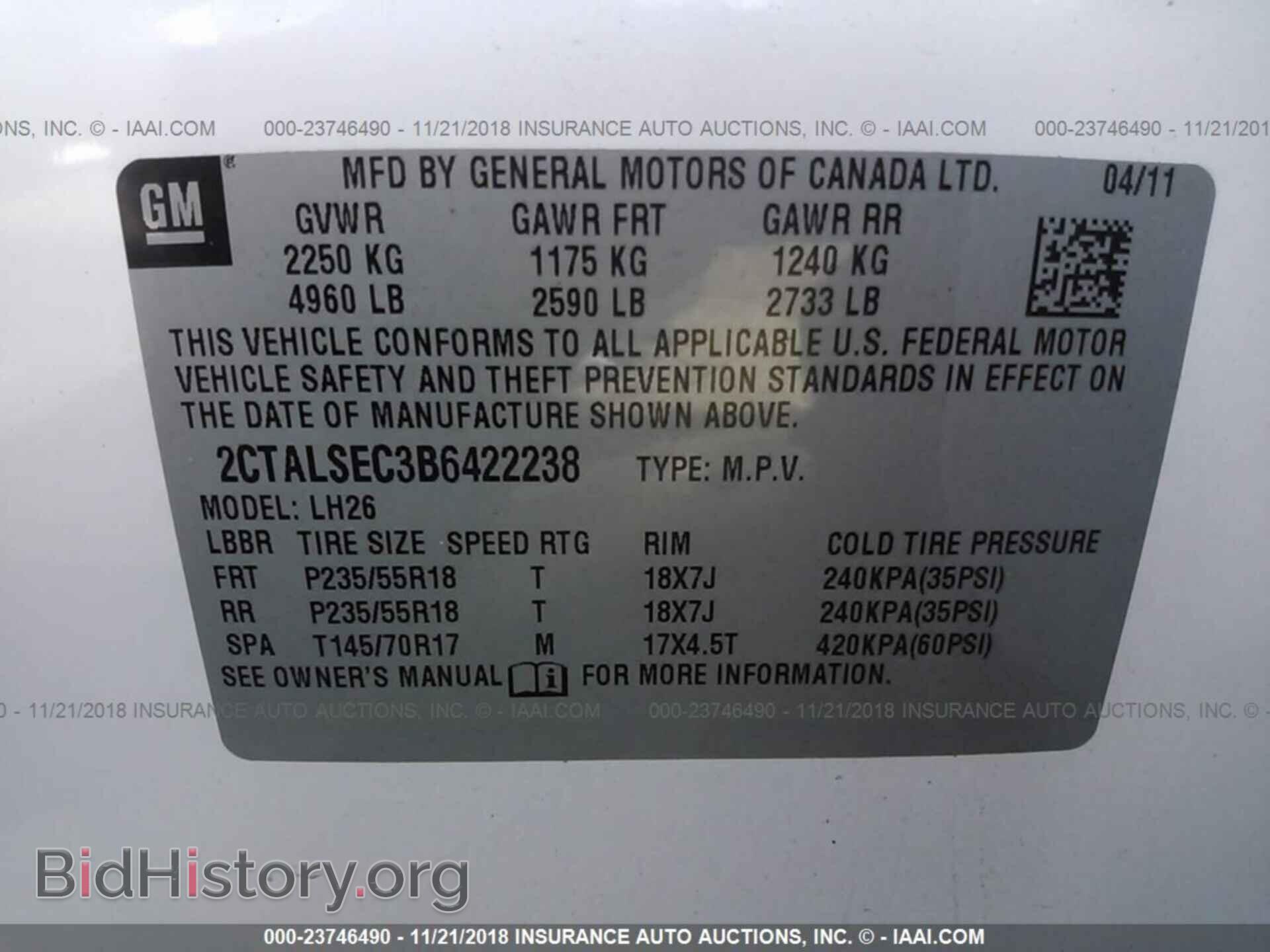 2011 GMC TERRAIN - VIN: 2CTALSEC3B6422238 - Photo 9