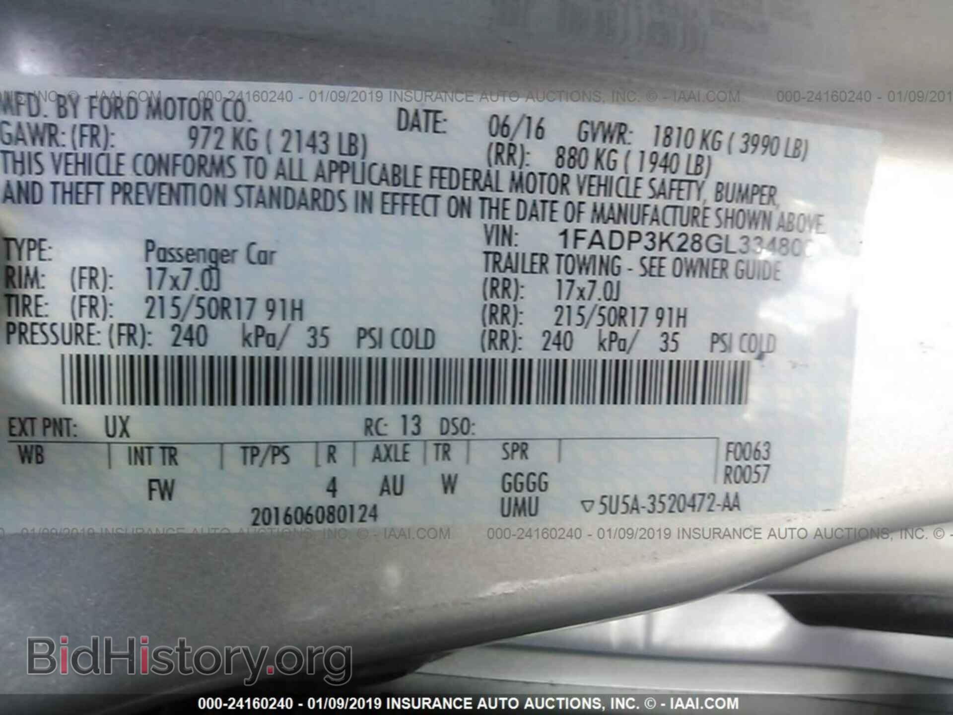 2016 FORD FOCUS - VIN: 1FADP3K28GL334806 - Photo 9