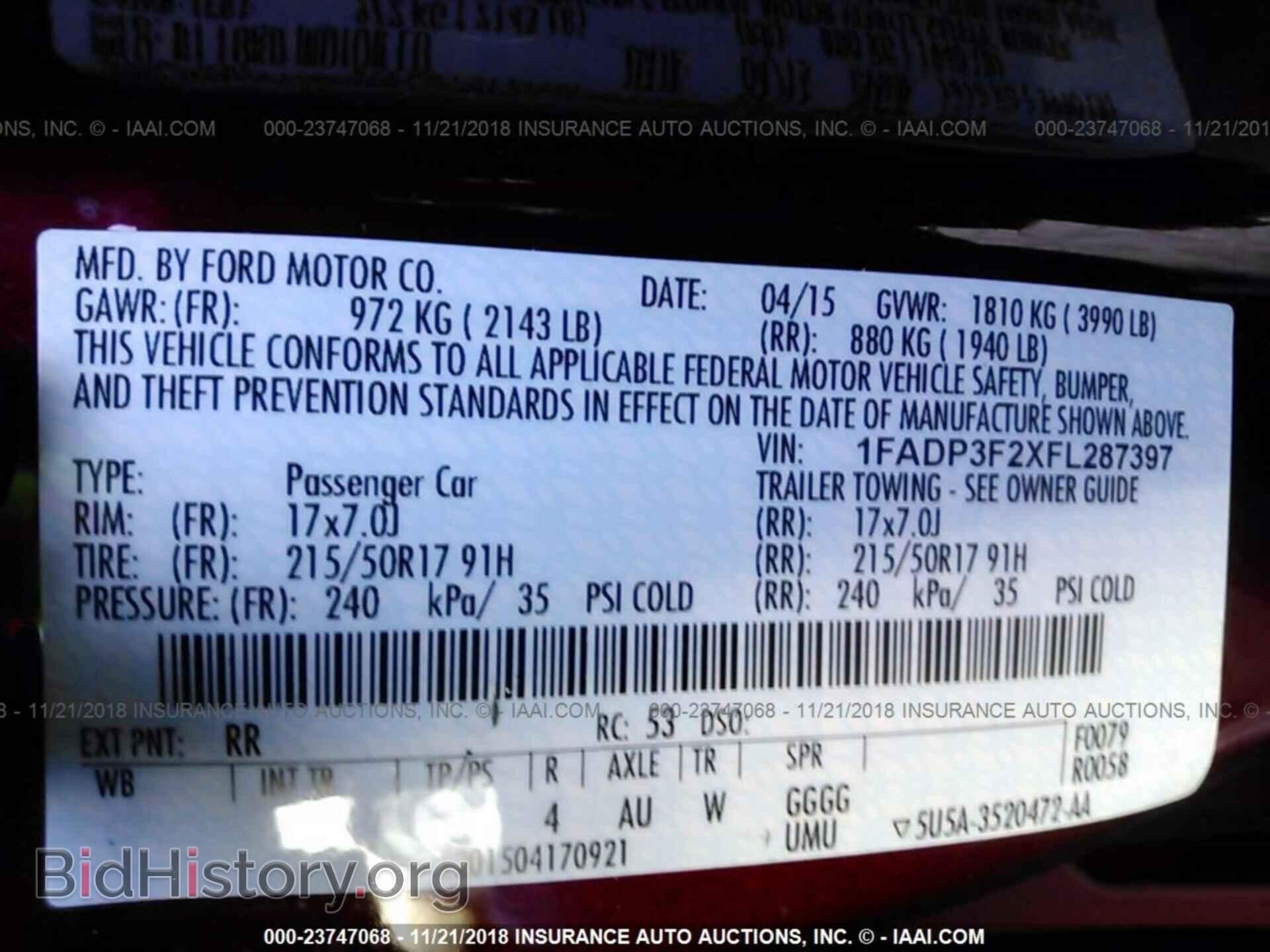 2015 FORD FOCUS - VIN: 1FADP3F2XFL287397 - Photo 9