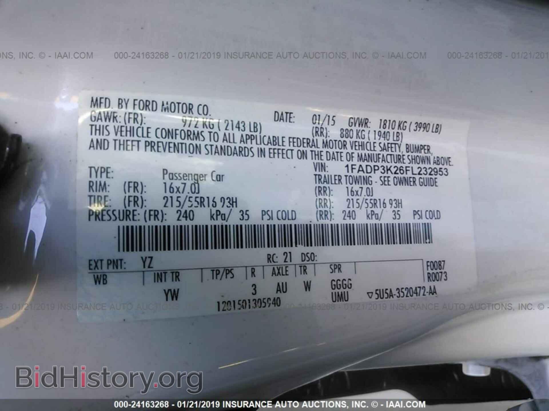 2015 FORD FOCUS - VIN: 1FADP3K26FL232953 - Фото 9