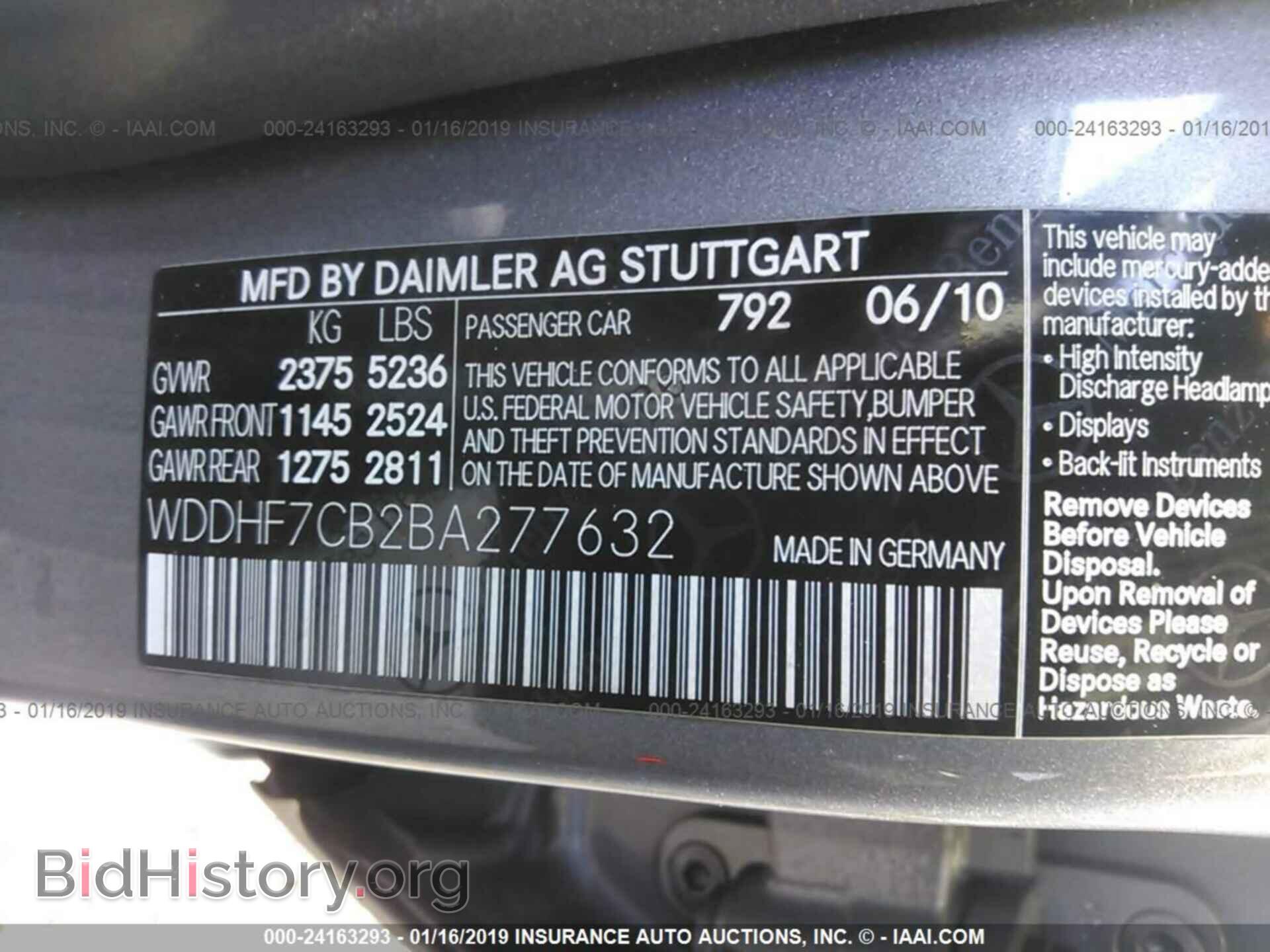2011 MERCEDES-BENZ E - VIN: WDDHF7CB2BA277632 - Photo 9