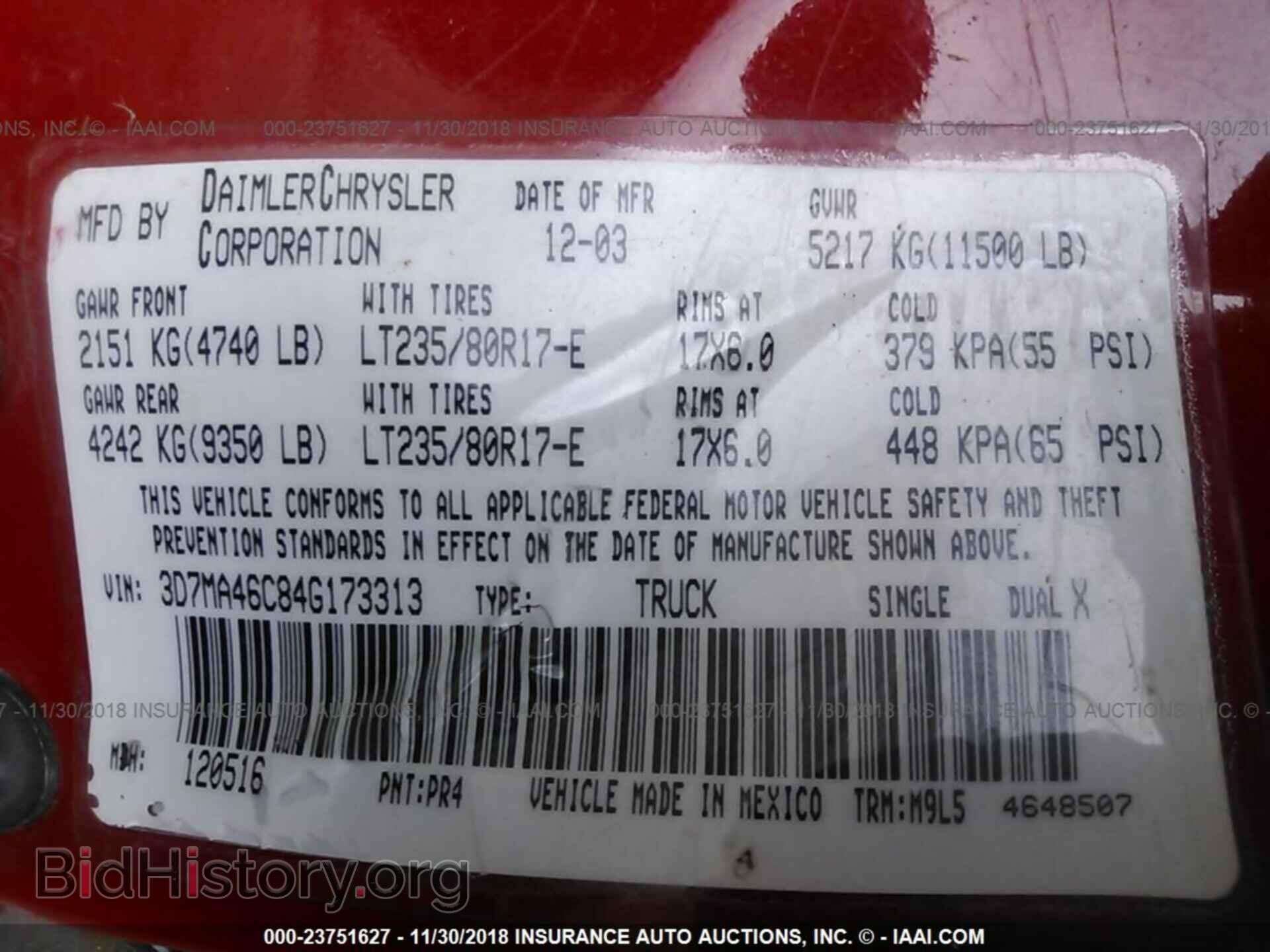 2004 DODGE RAM 3500 - VIN: 3D7MA46C84G173313 - Photo 9