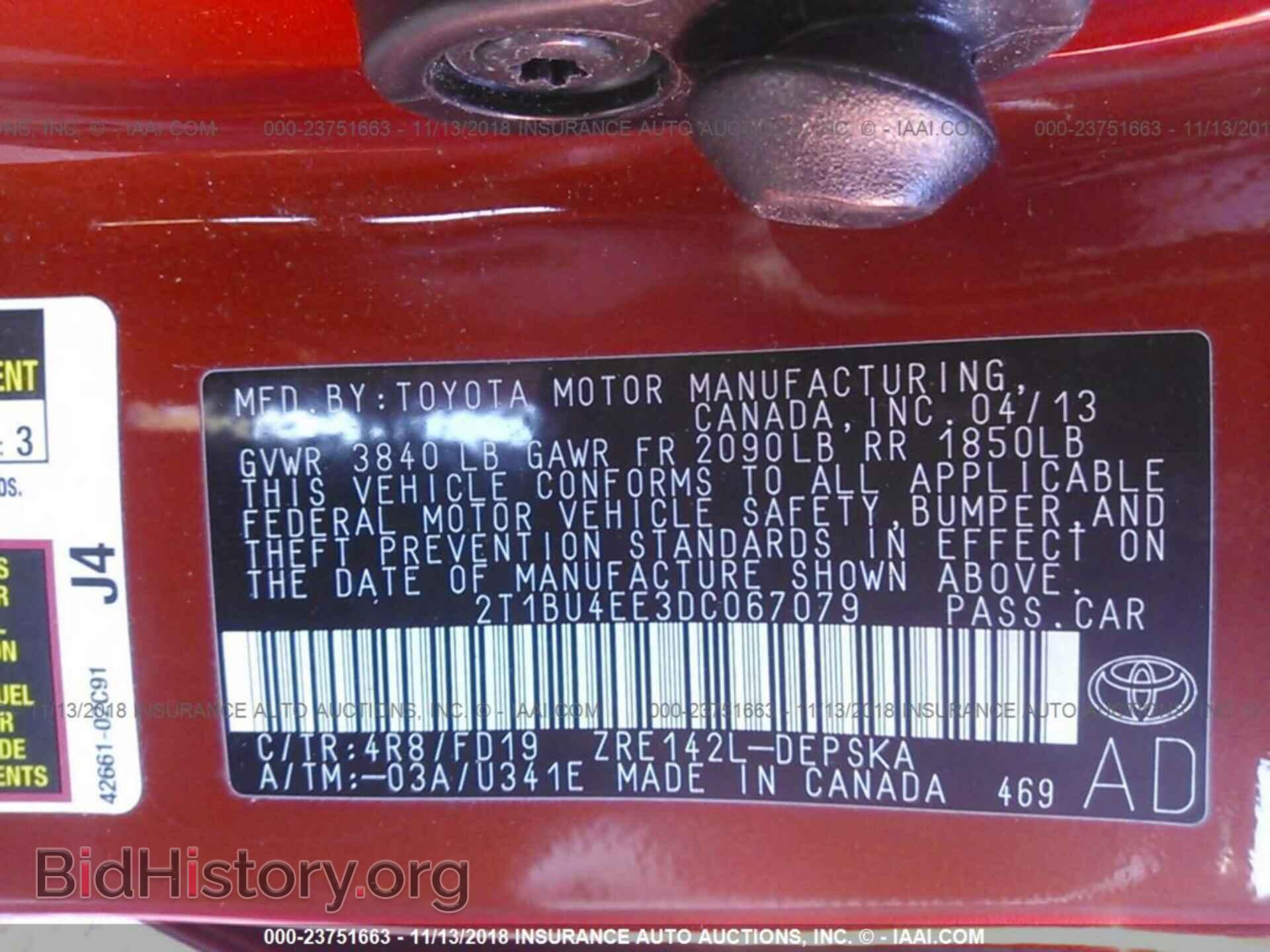 2013 TOYOTA COROLLA - VIN: 2T1BU4EE3DC067079 - Photo 9