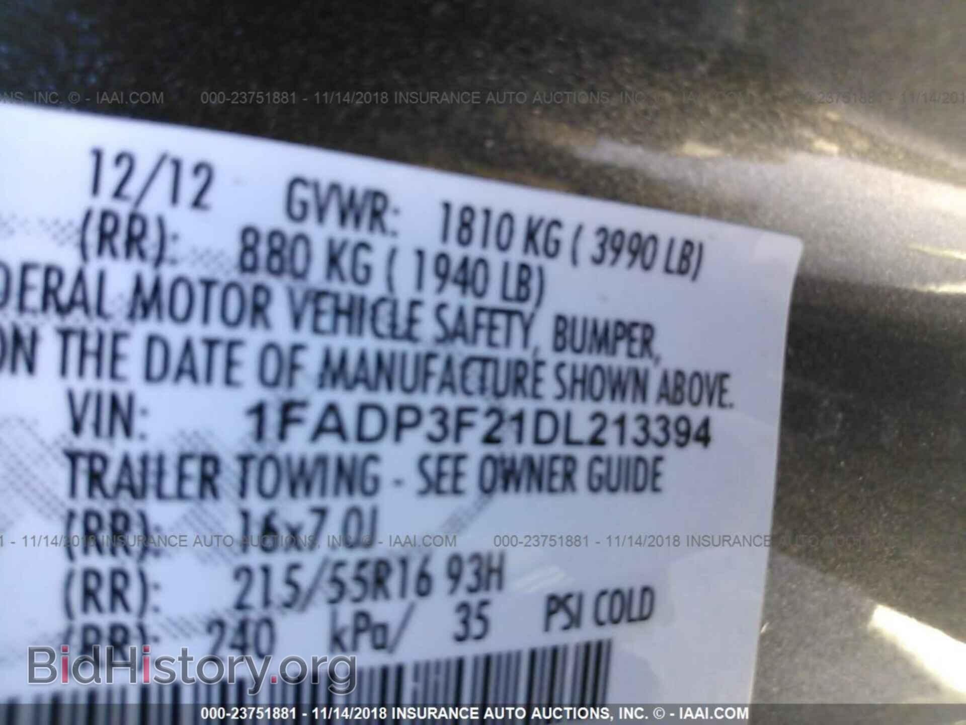 2013 FORD FOCUS - VIN: 1FADP3F21DL213394 - Photo 9