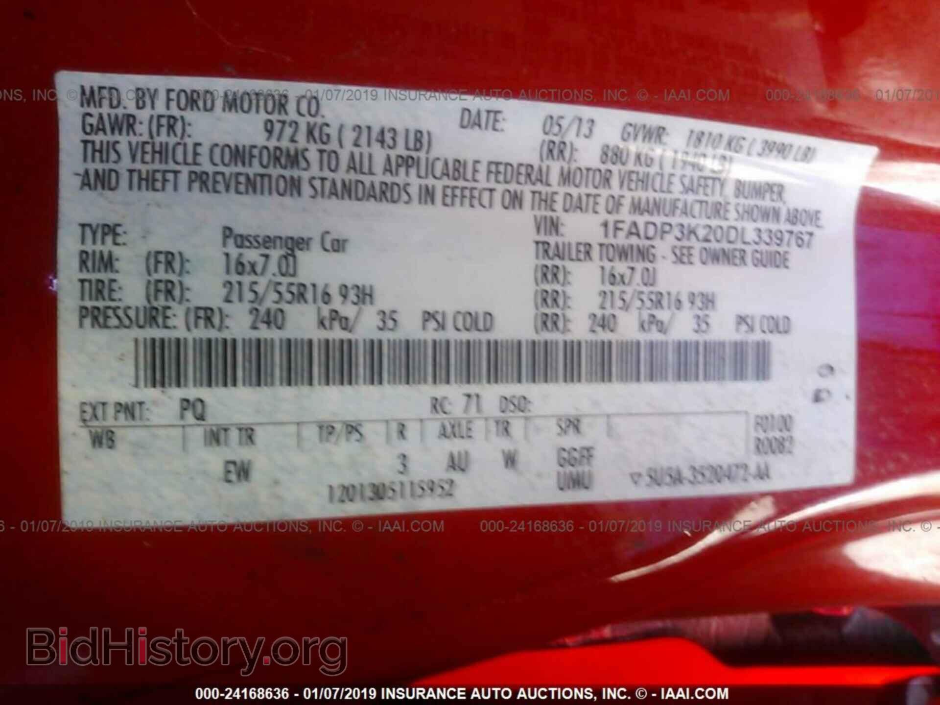 2013 FORD FOCUS - VIN: 1FADP3K20DL339767 - Фото 9