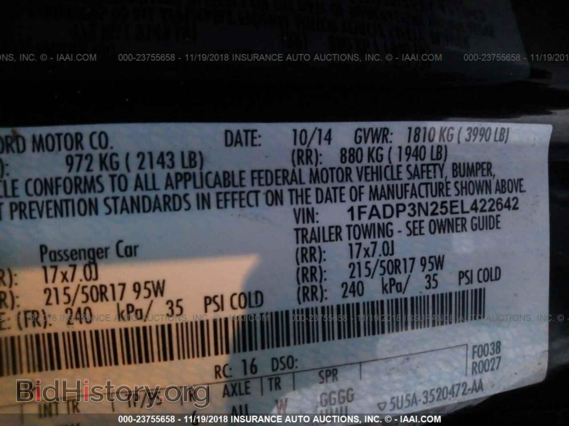 2014 FORD FOCUS - VIN: 1FADP3N25EL422642 - Photo 9