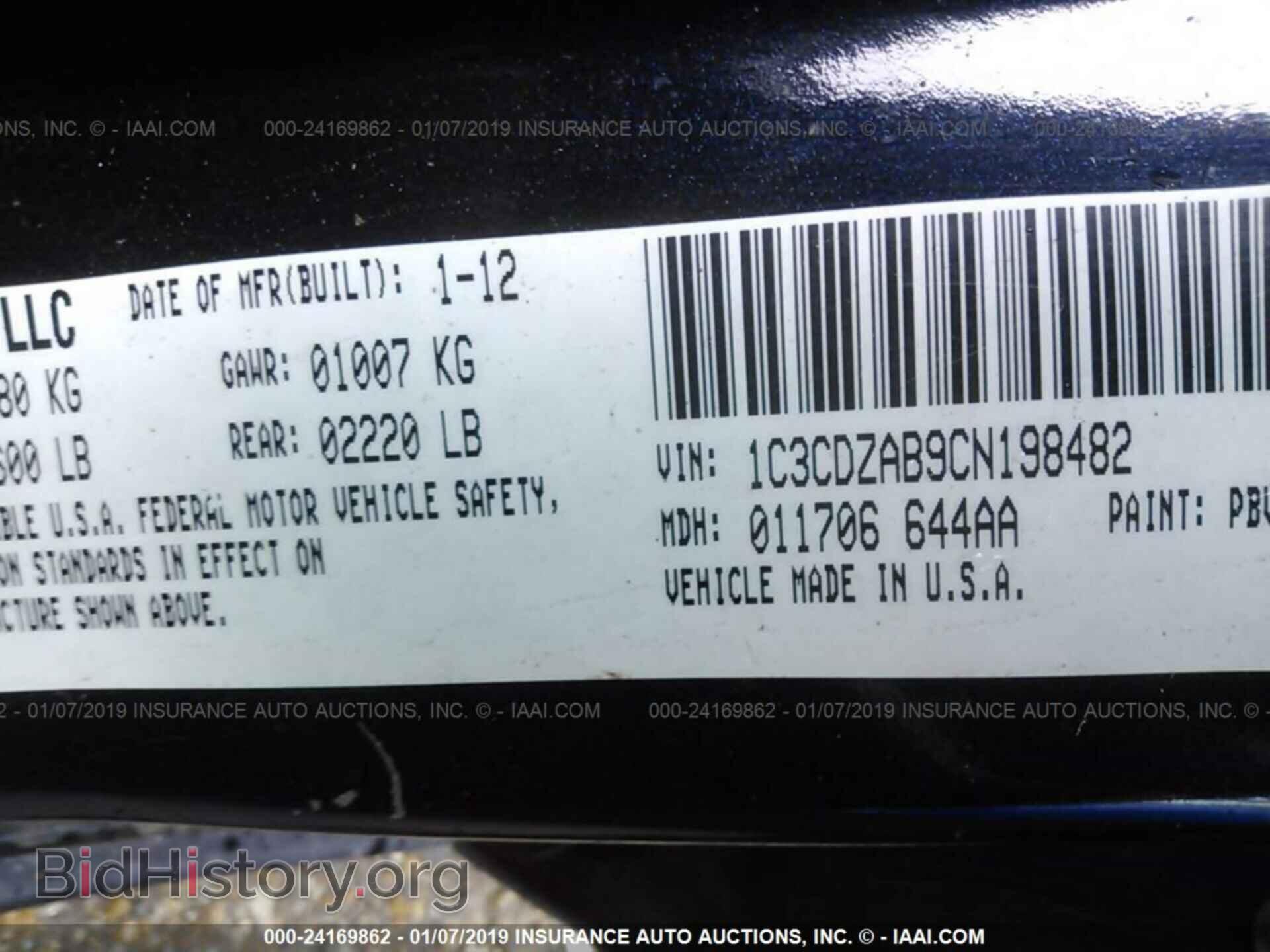2012 DODGE AVENGER - VIN: 1C3CDZAB9CN198482 - Photo 9
