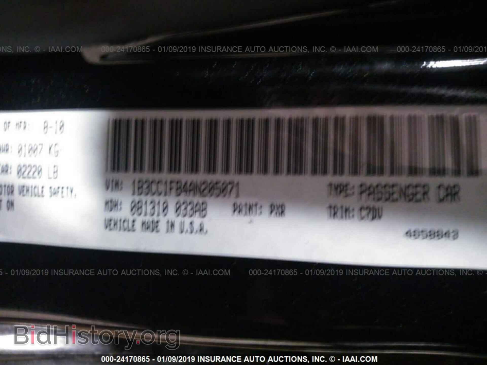 2010 DODGE AVENGER - VIN: 1B3CC1FB4AN205071 - Photo 9
