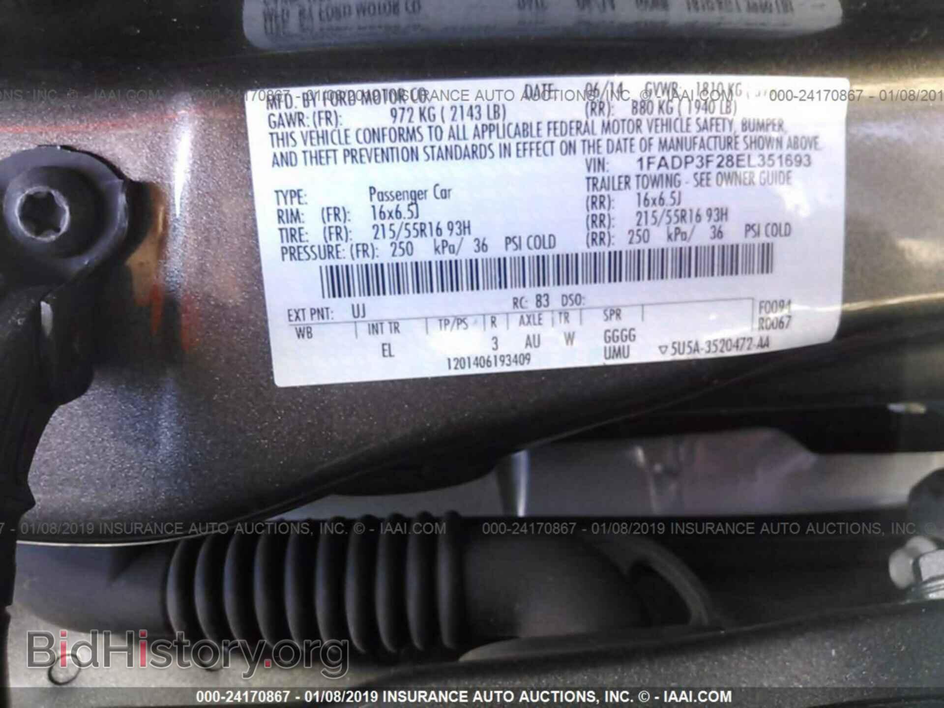 2014 FORD FOCUS - VIN: 1FADP3F28EL351693 - Photo 9