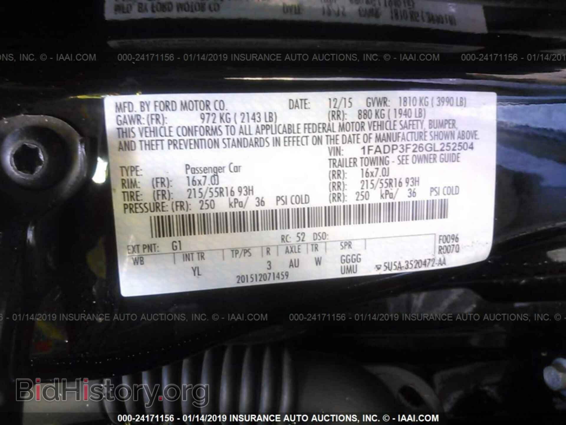 2016 FORD FOCUS - VIN: 1FADP3F26GL252504 - Photo 9