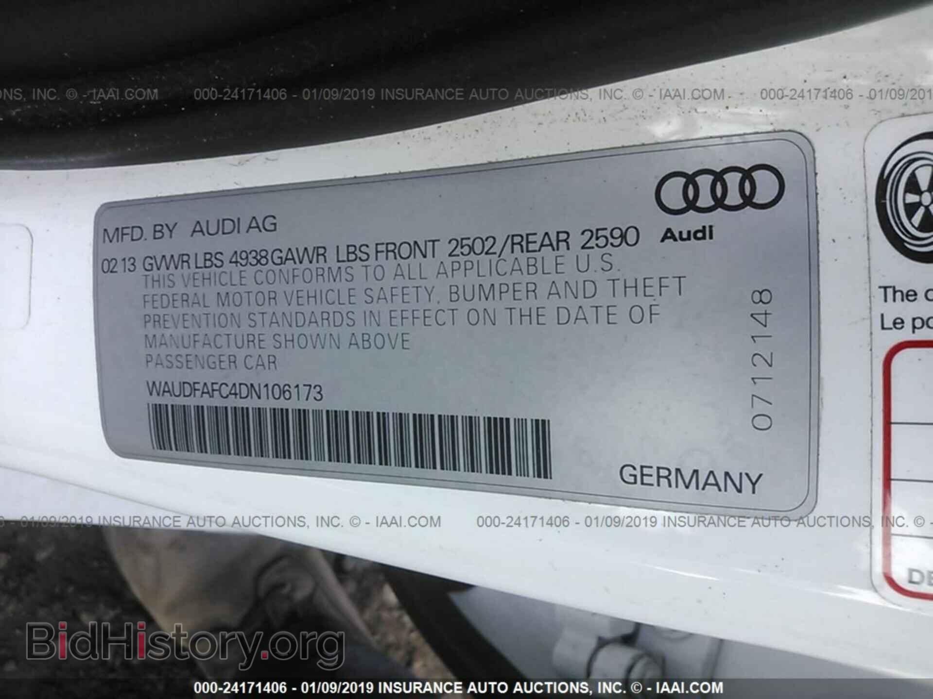 2013 AUDI A6 - VIN: WAUDFAFC4DN106173 - Photo 9