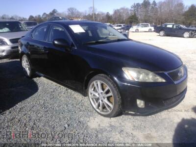 2007 Lexus IS, черный — VIN JTHBE262572007909, IAAI