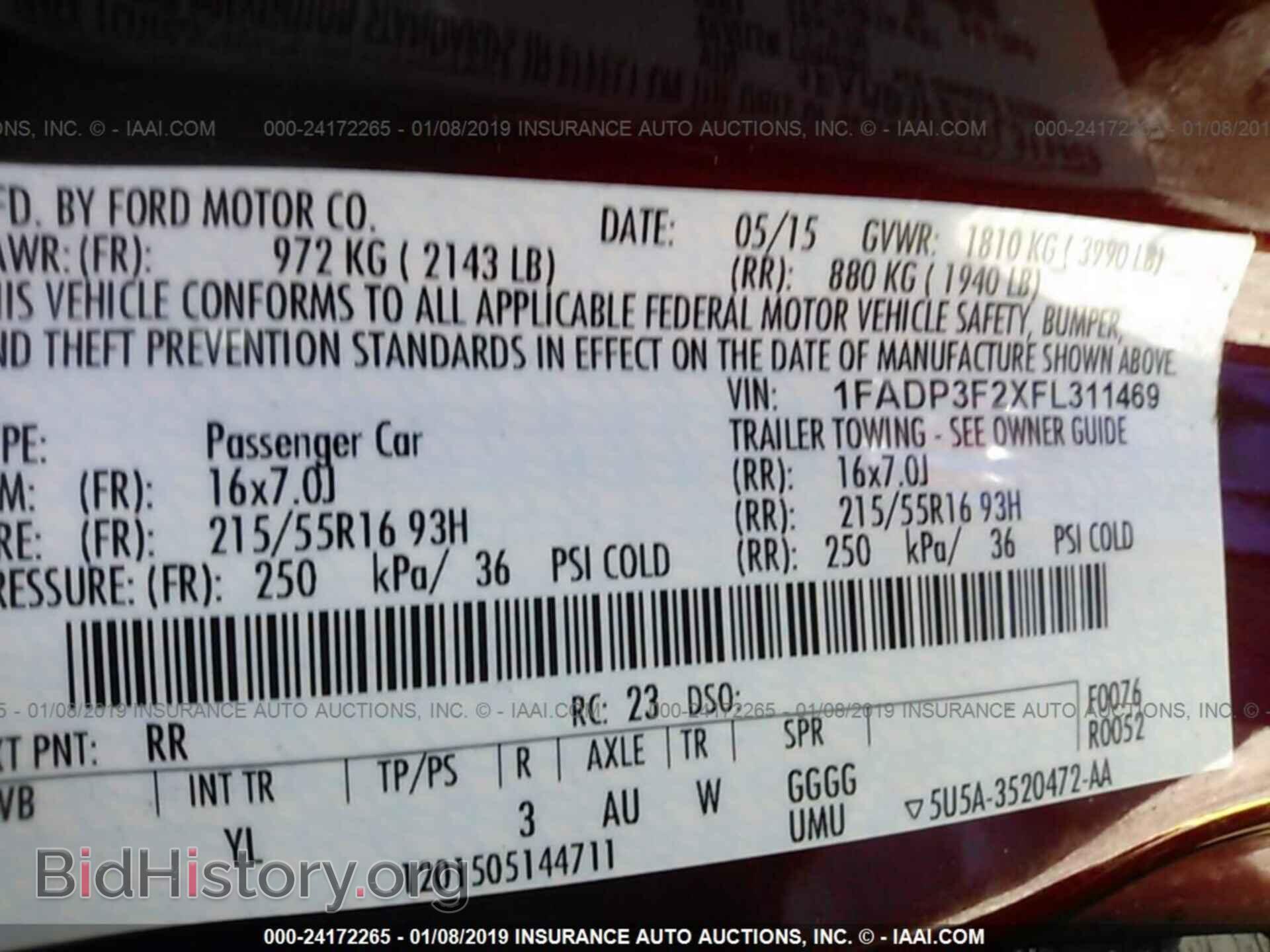 2015 FORD FOCUS - VIN: 1FADP3F2XFL311469 - Photo 9