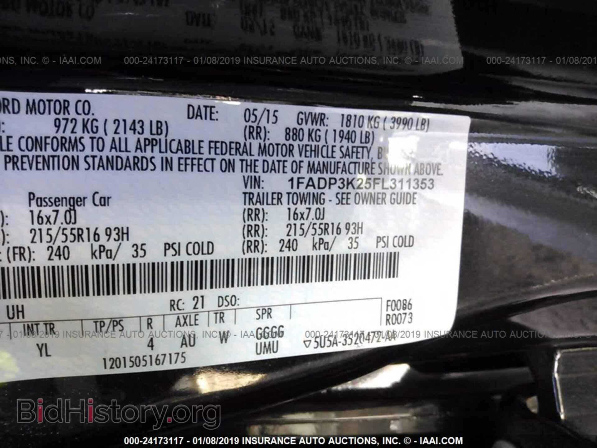 2015 FORD FOCUS - VIN: 1FADP3K25FL311353 - Photo 9