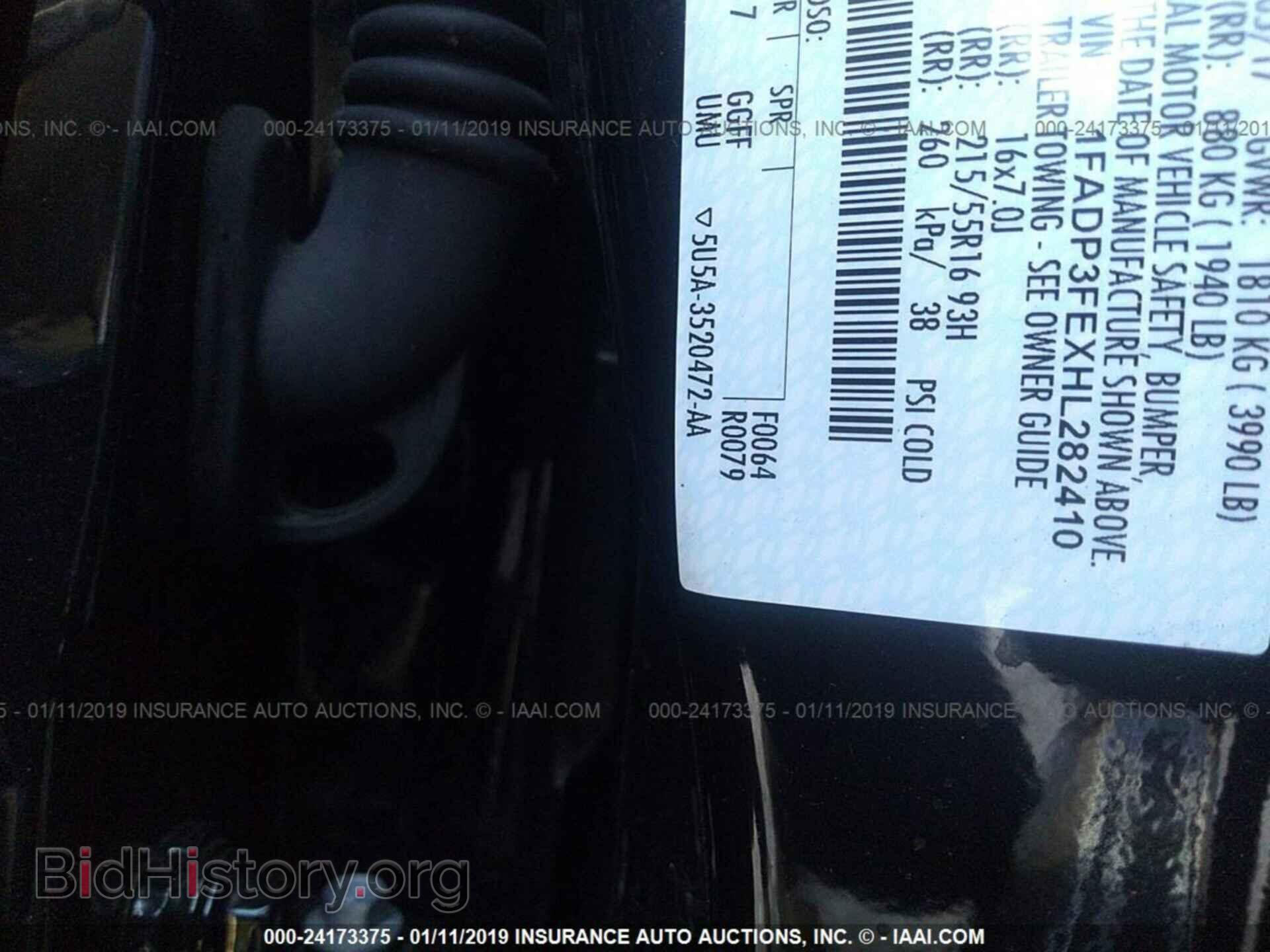 2017 FORD FOCUS - VIN: 1FADP3FEXHL282410 - Photo 9