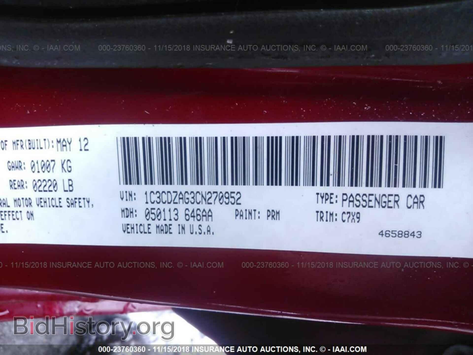 2012 DODGE AVENGER - VIN: 1C3CDZAG3CN270952 - Photo 9