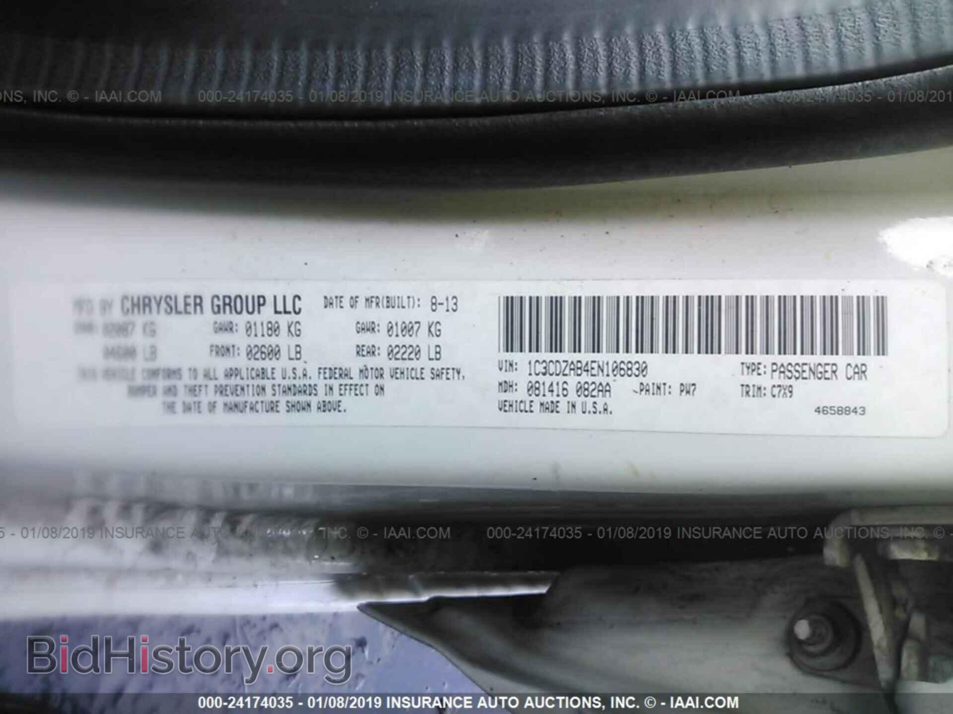 2014 DODGE AVENGER - VIN: 1C3CDZAB4EN106830 - Photo 9