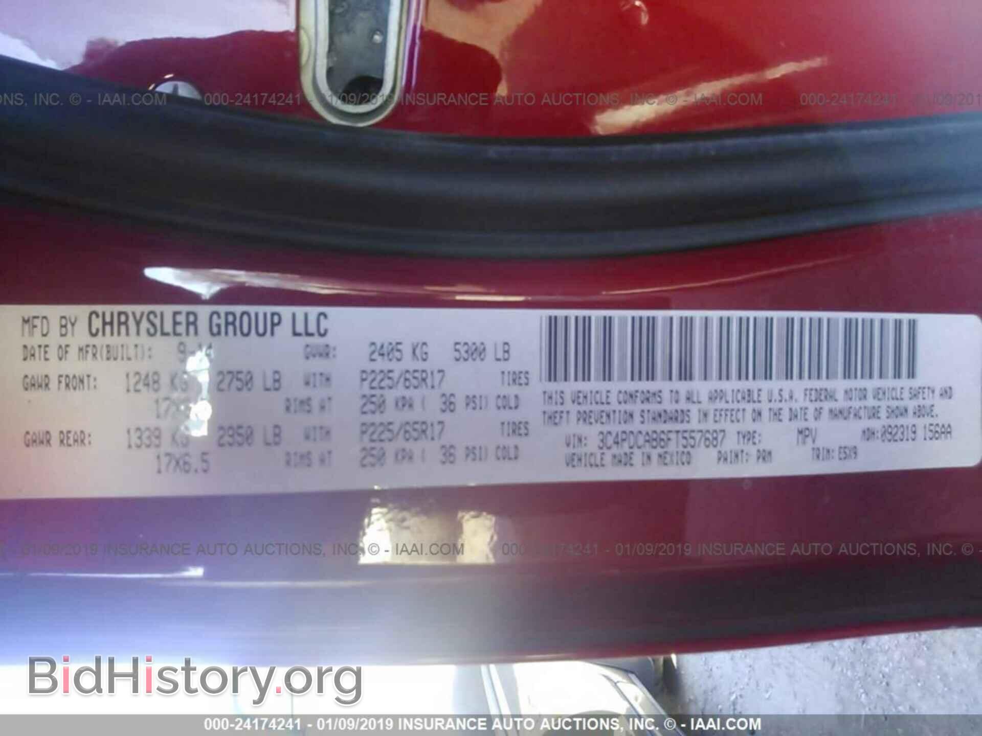 2015 DODGE JOURNEY - VIN: 3C4PDCAB6FT557687 - Фото 9
