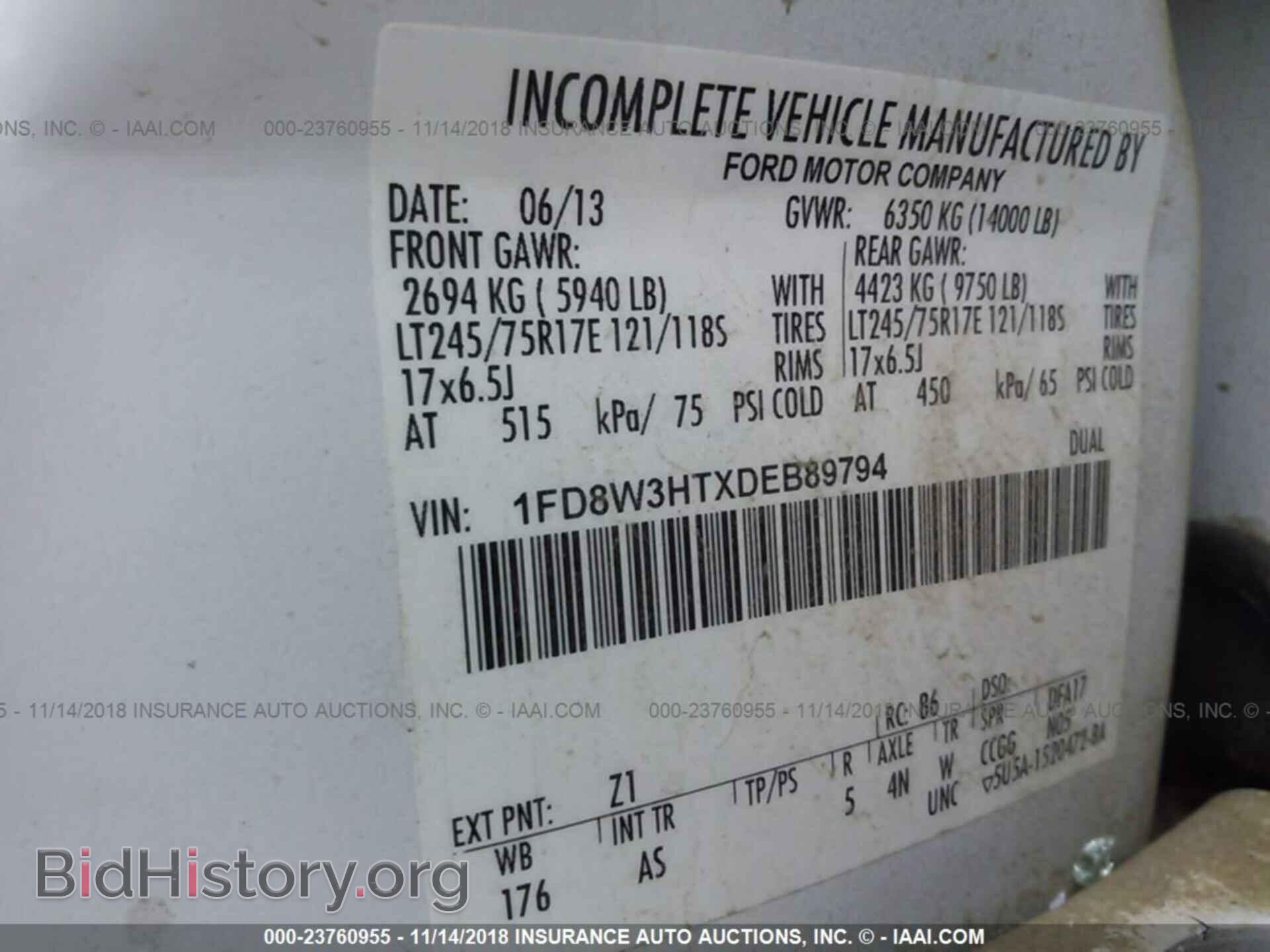 2013 FORD F350 - VIN: 1FD8W3HTXDEB89794 - Фото 9