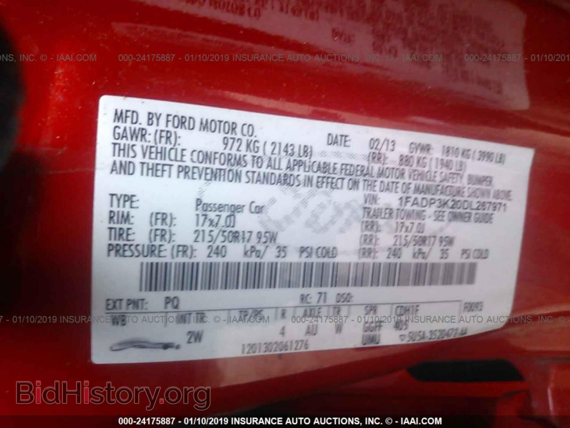 2013 FORD FOCUS - VIN: 1FADP3K20DL267971 - Фото 9