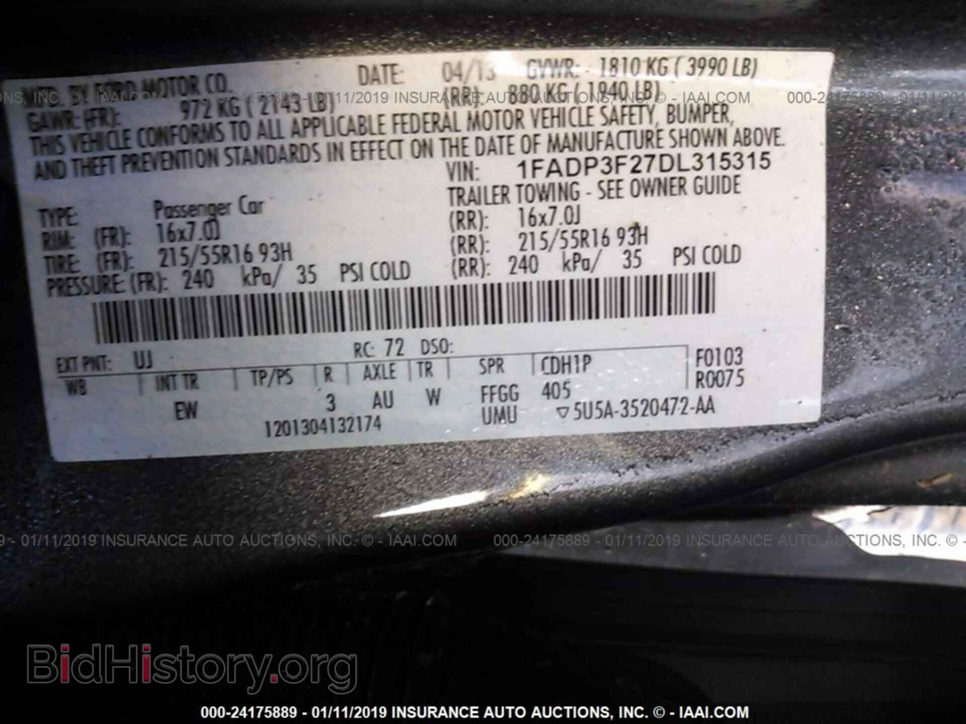2013 FORD FOCUS - VIN: 1FADP3F27DL315315 - Photo 9