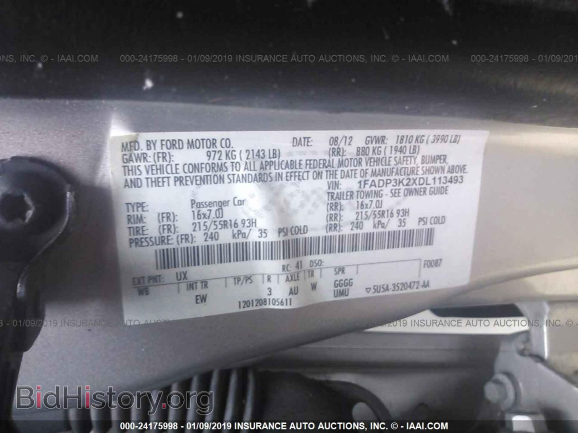 2013 FORD FOCUS - VIN: 1FADP3K2XDL113493 - Фото 9