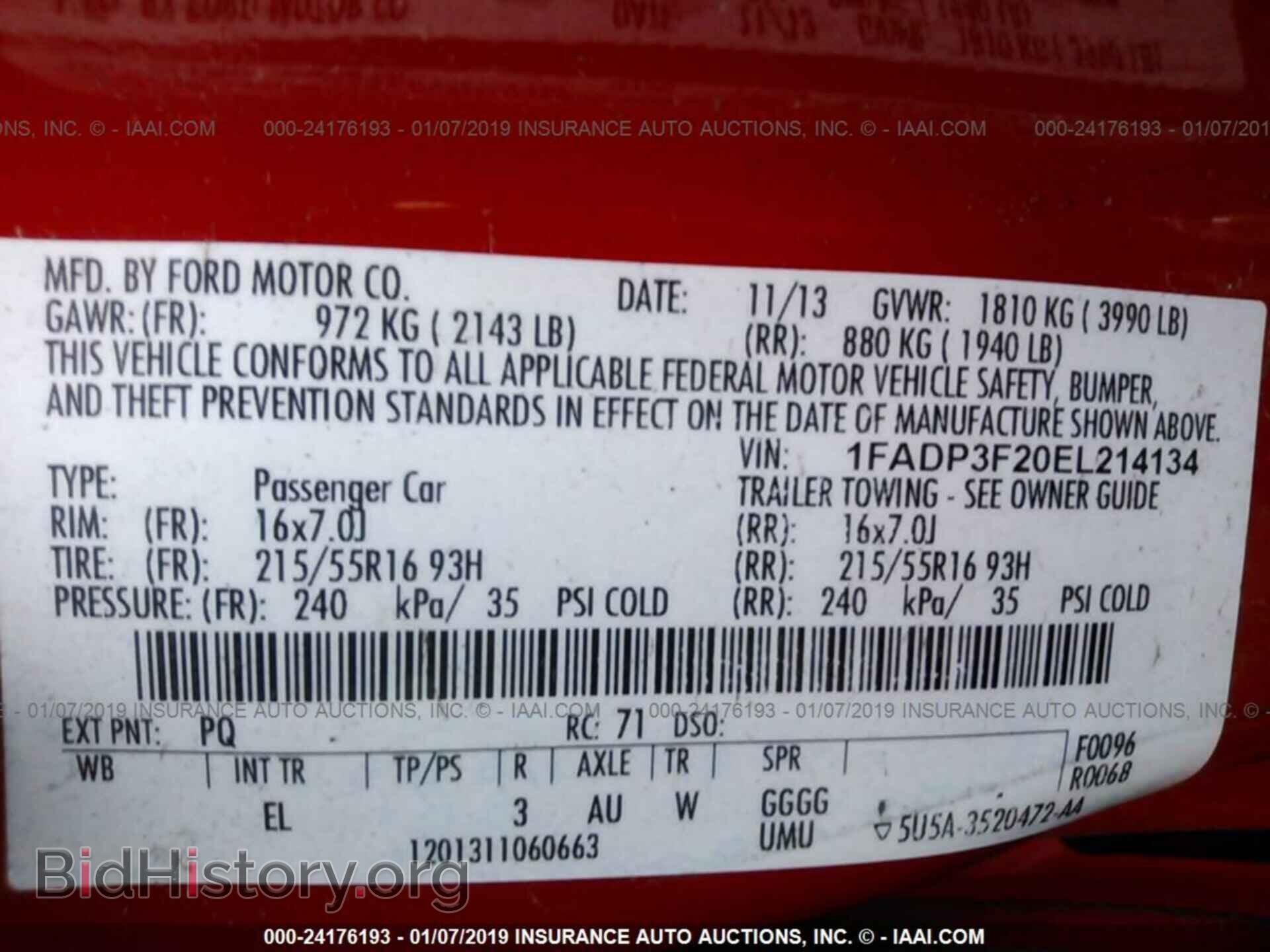 2014 FORD FOCUS - VIN: 1FADP3F20EL214134 - Photo 9