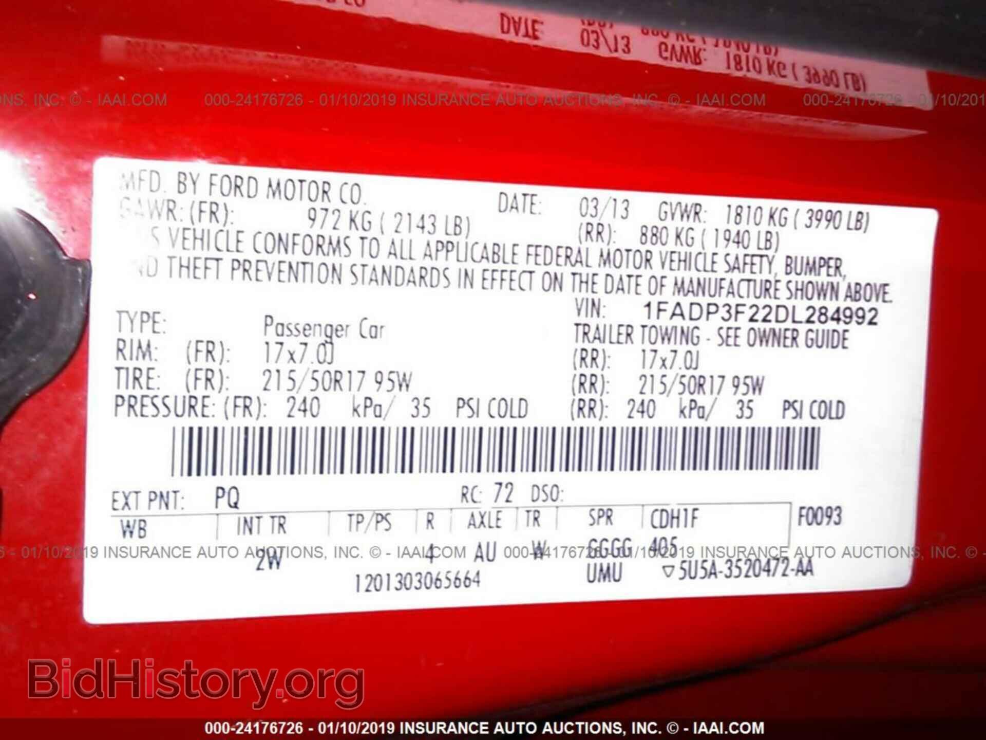 2013 FORD FOCUS - VIN: 1FADP3F22DL284992 - Photo 9