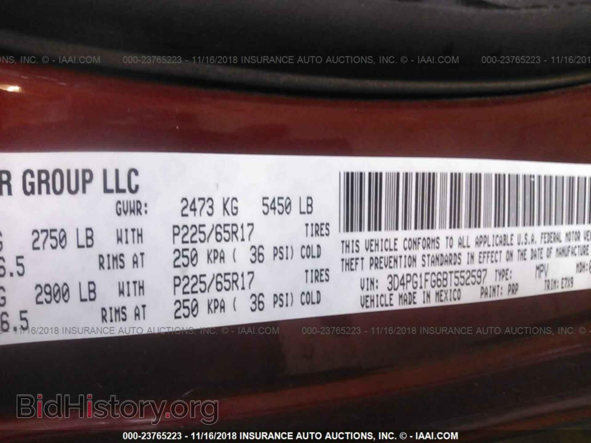 2011 DODGE JOURNEY - VIN: 3D4PG1FG6BT552597 - Фото 9