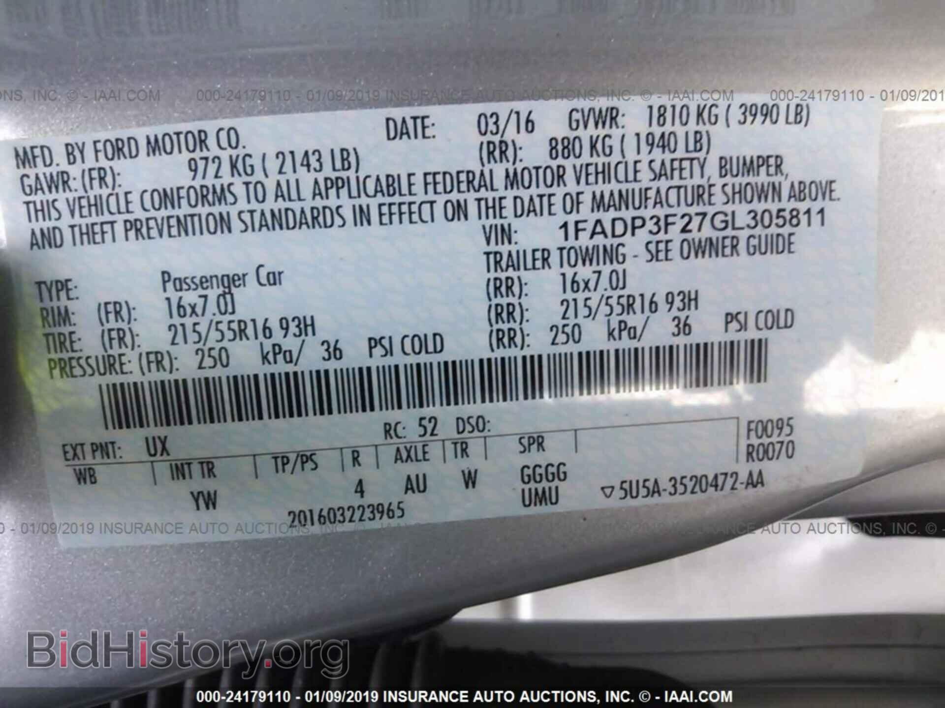2016 FORD FOCUS - VIN: 1FADP3F27GL305811 - Photo 9