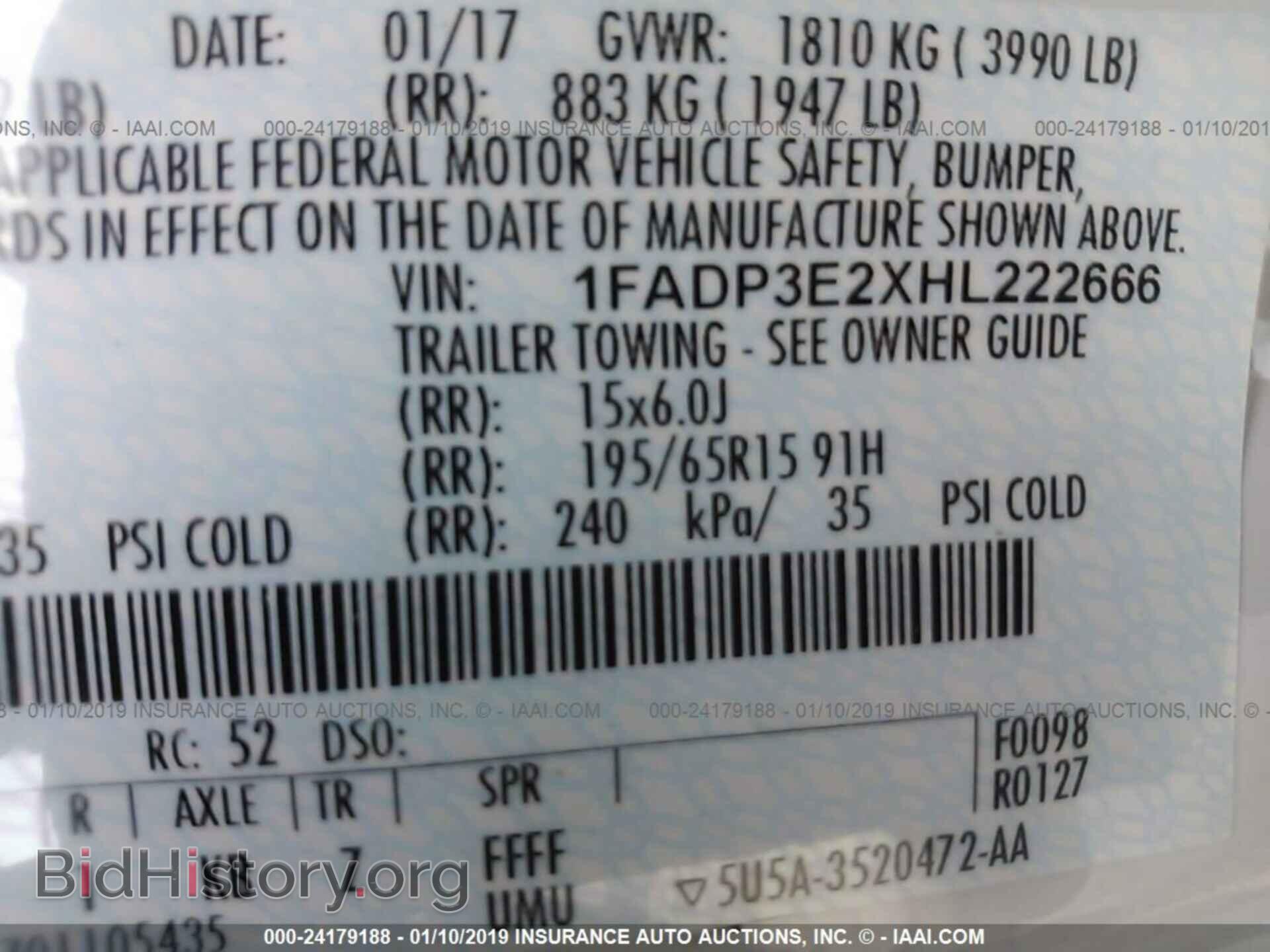 2017 FORD FOCUS - VIN: 1FADP3E2XHL222666 - Photo 9