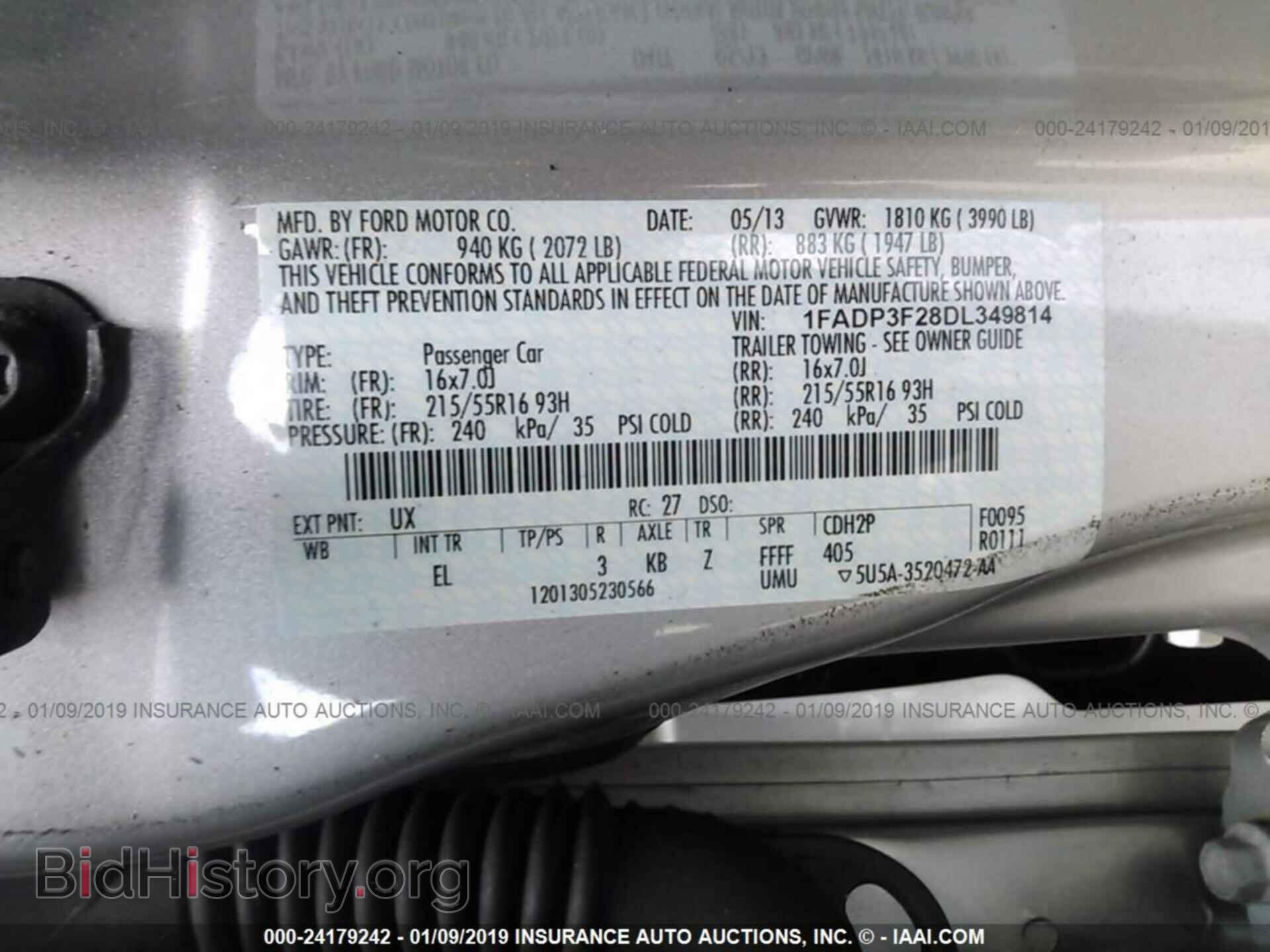 2013 FORD FOCUS - VIN: 1FADP3F28DL349814 - Photo 9