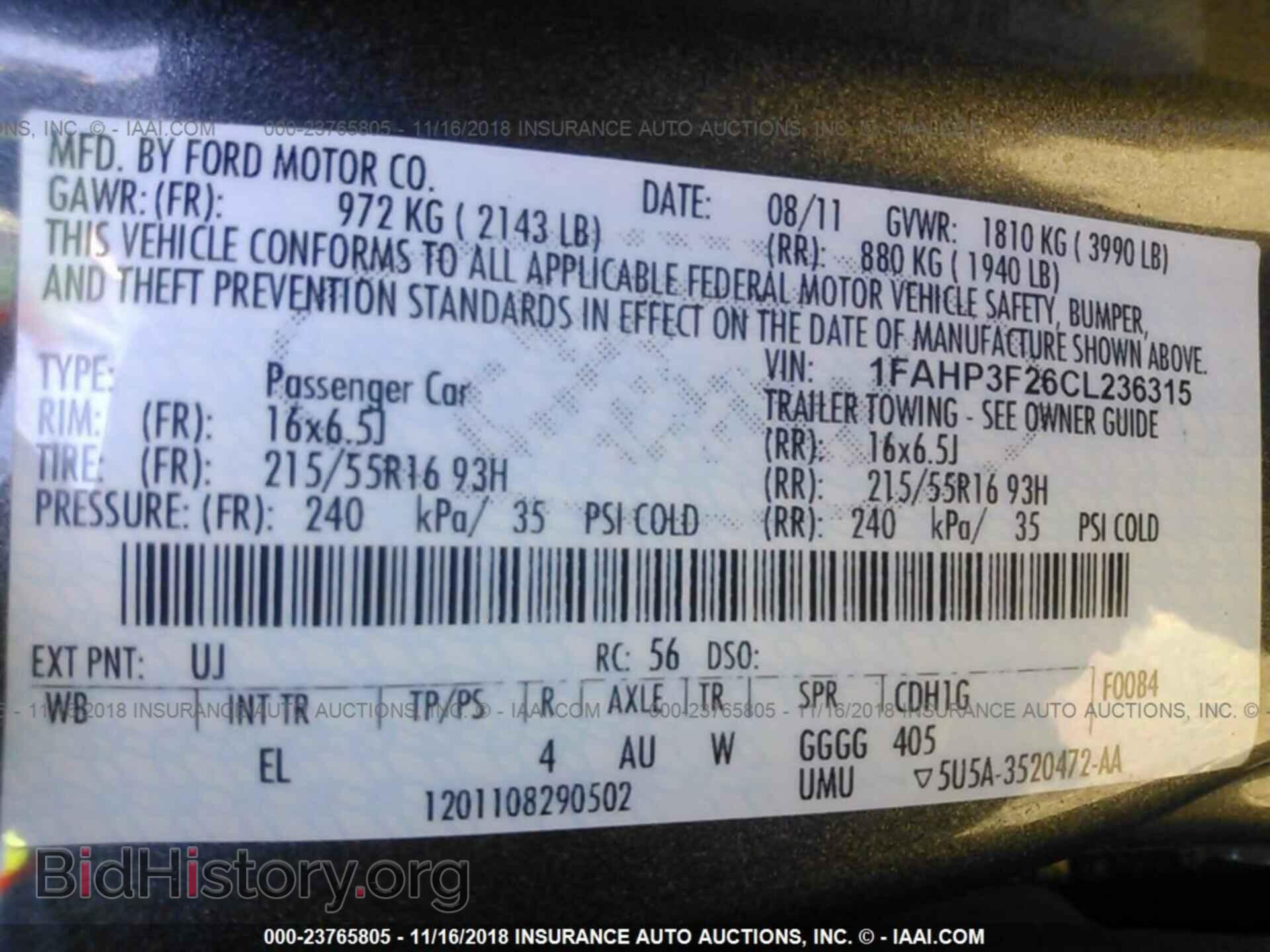 2012 FORD FOCUS - VIN: 1FAHP3F26CL236315 - Photo 9