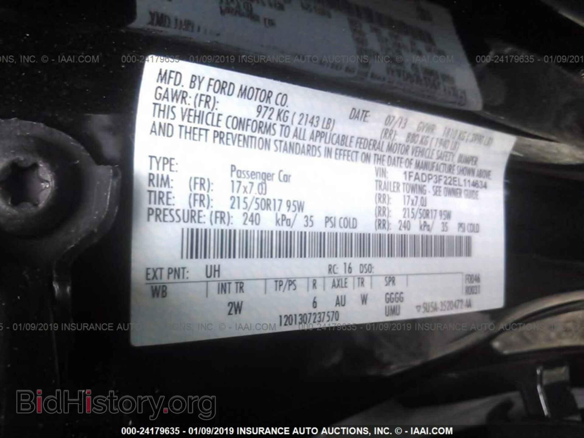 2014 FORD FOCUS - VIN: 1FADP3F22EL114634 - Photo 9