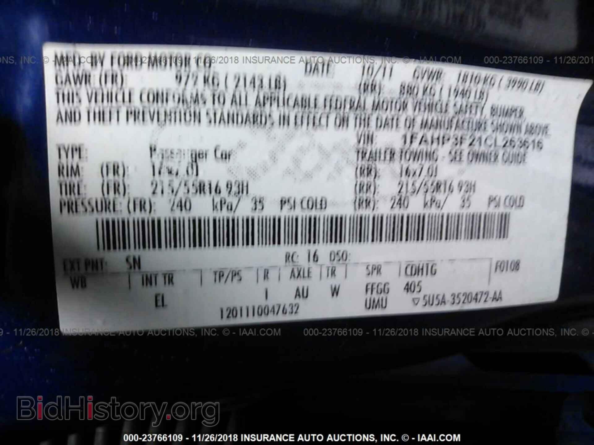 2012 FORD FOCUS - VIN: 1FAHP3F21CL263616 - Photo 9
