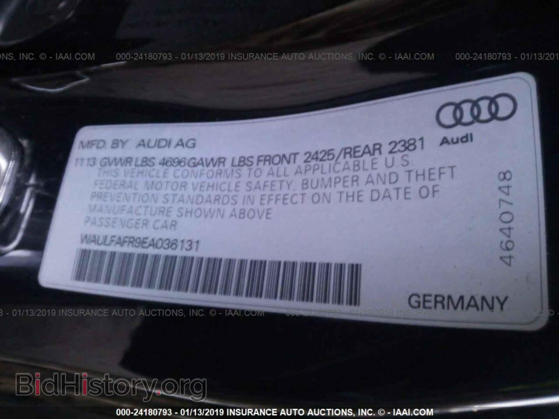 2014 AUDI A5 - VIN: WAULFAFR9EA036131 - Photo 9