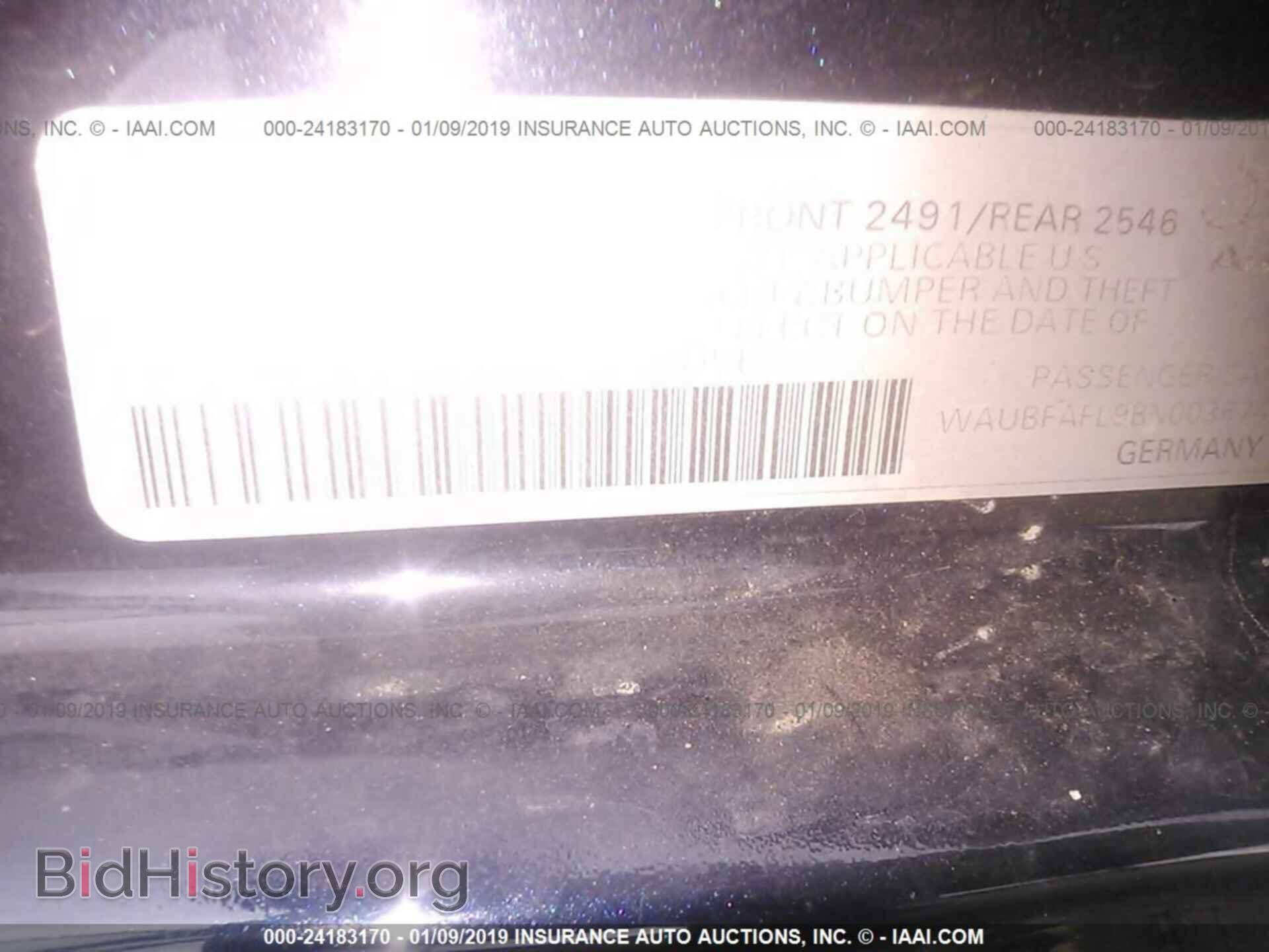 2011 AUDI A4 - VIN: WAUBFAFL9BN003674 - Фото 9